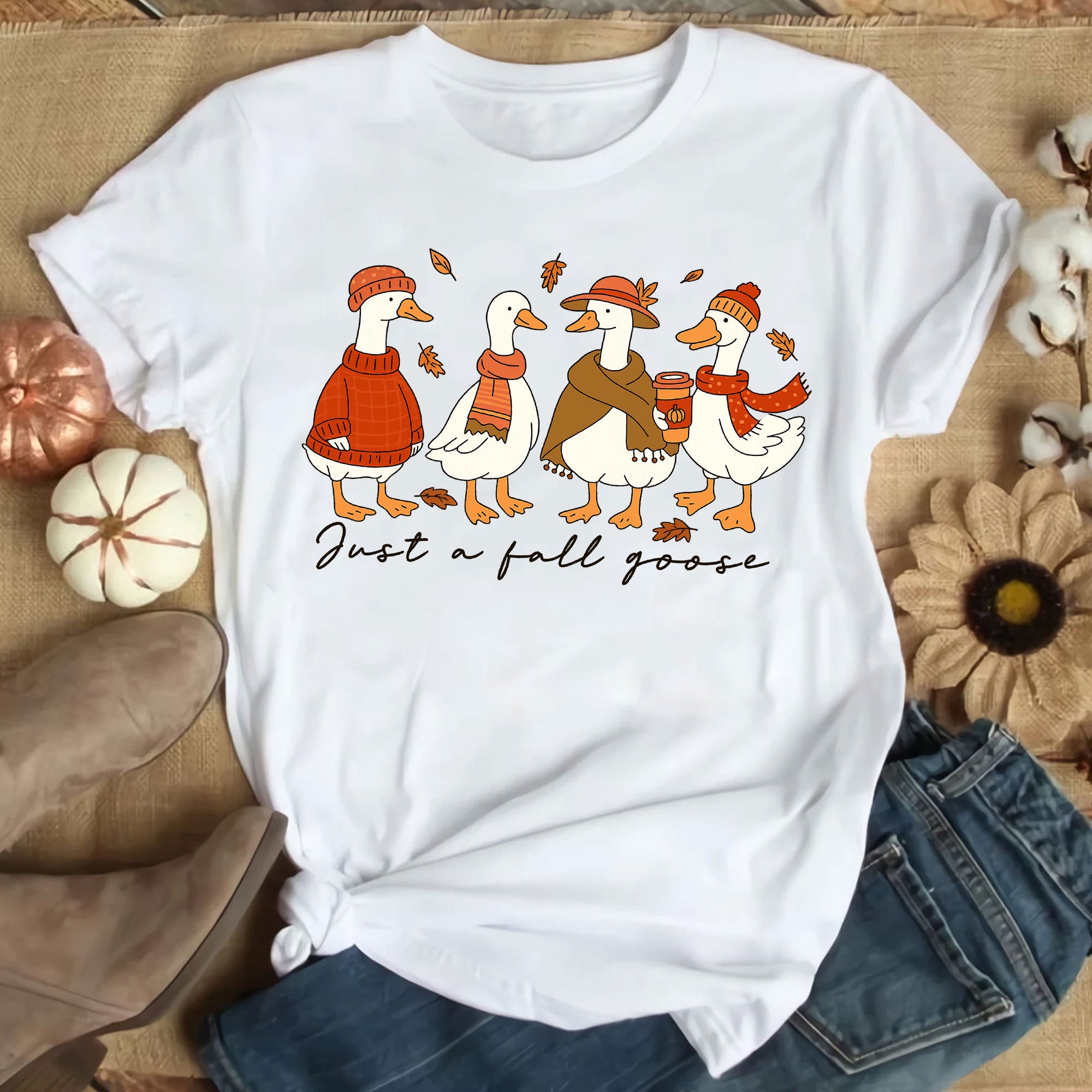 Festive Thanksgiving Shirt with Cute Fall Geese Design – Perfect for Fall Celebrations, Cozy Autumn Outfits, and Seasonal Gatherings
 - 9
