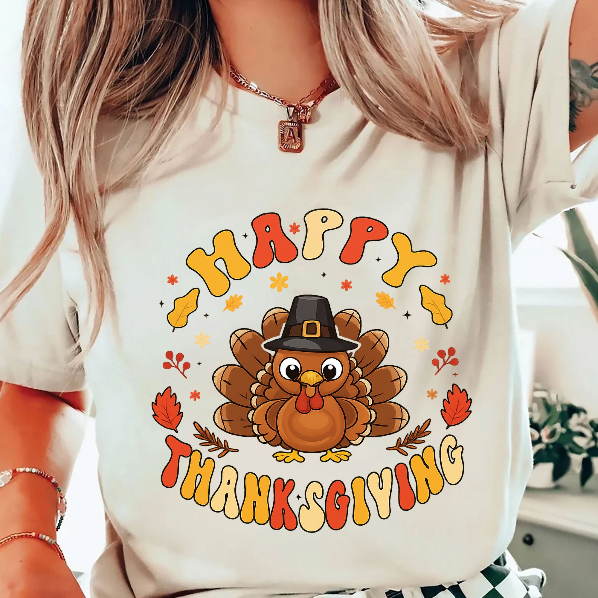 Festive Thanksgiving Turkey Shirt - Cute and Fun Autumn Graphic Tee for Family Gatherings, Holiday Celebrations, and Fall Fashion
 - 2