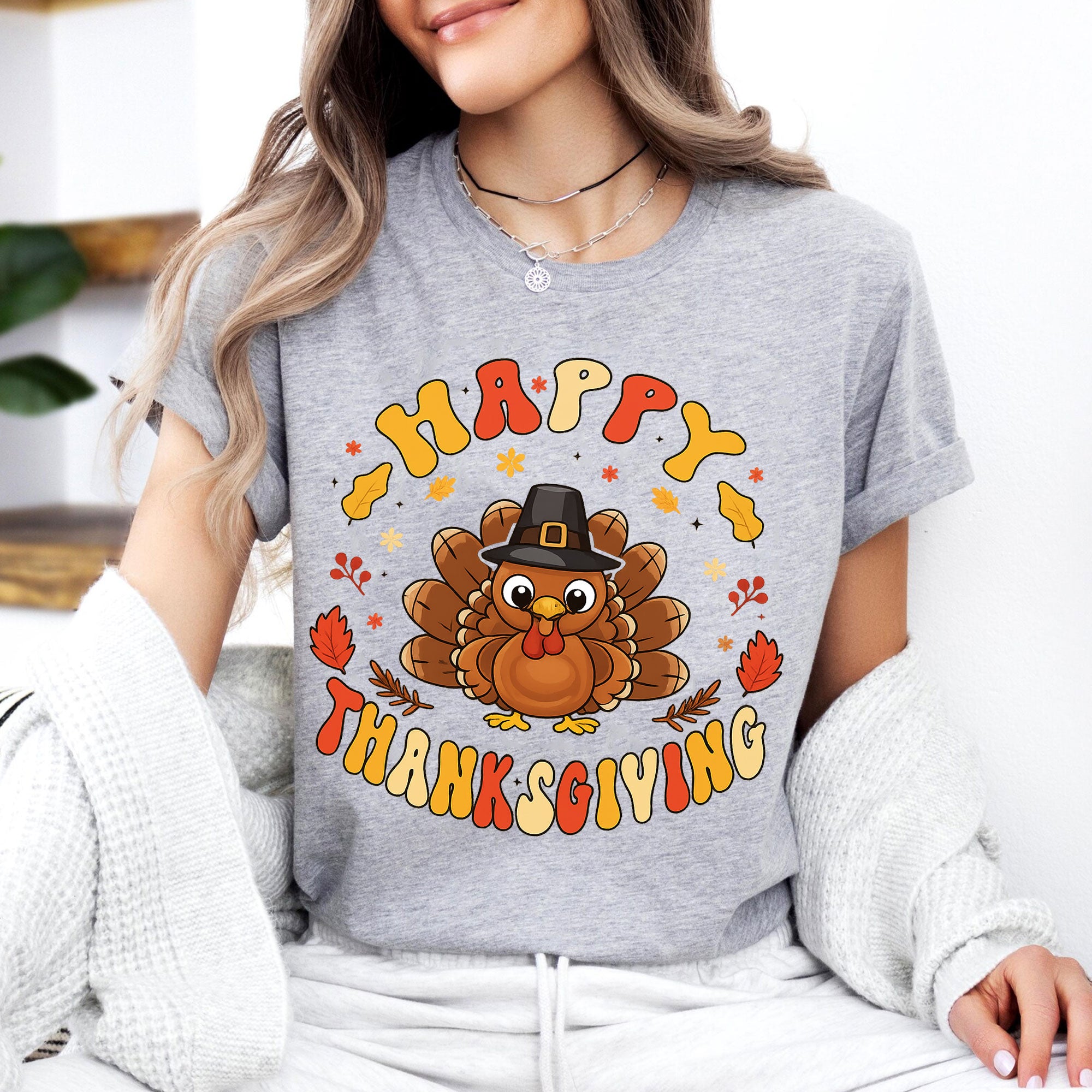 Festive Thanksgiving Turkey Shirt - Cute and Fun Autumn Graphic Tee for Family Gatherings, Holiday Celebrations, and Fall Fashion
 - 7