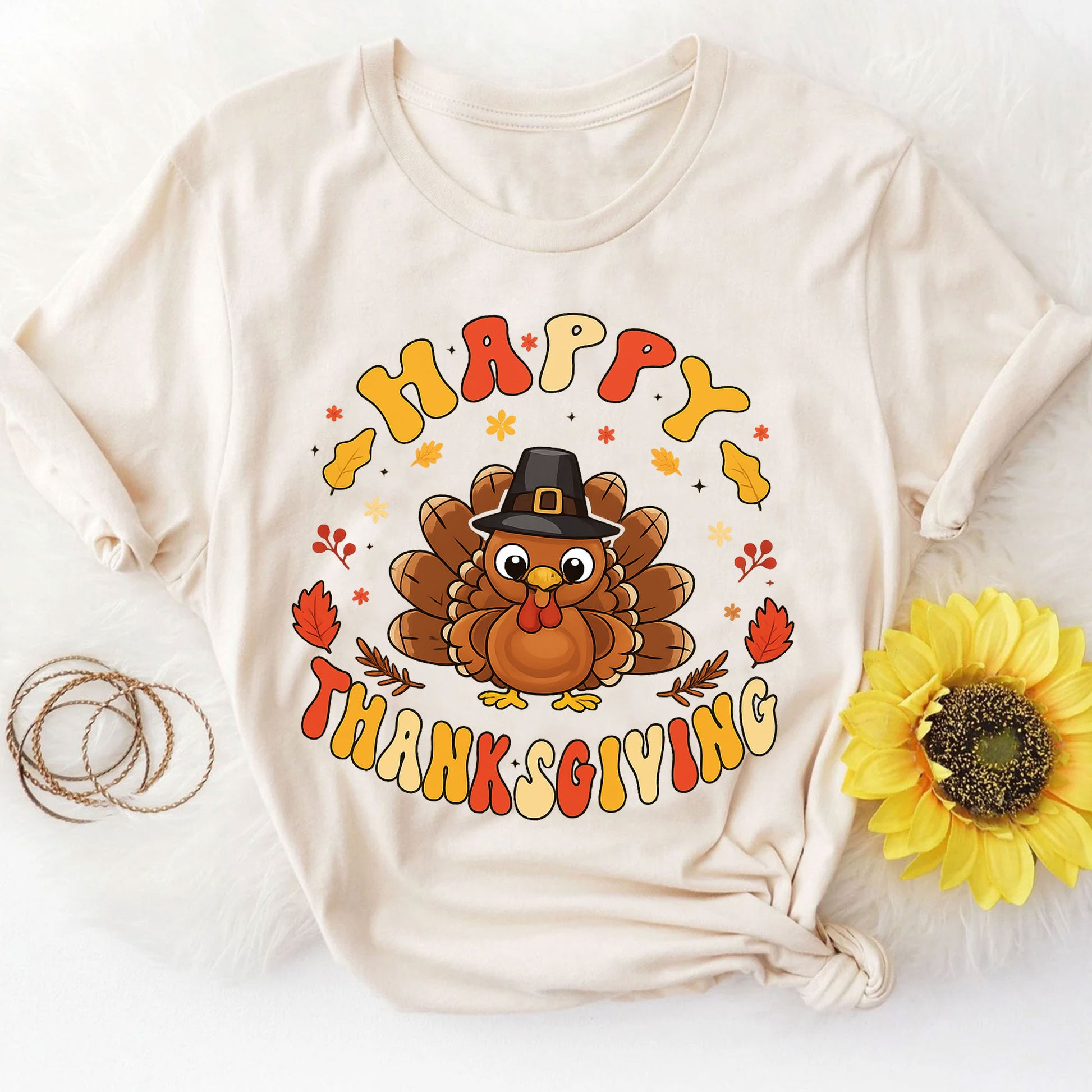 Festive Thanksgiving Turkey Shirt - Cute and Fun Autumn Graphic Tee for Family Gatherings, Holiday Celebrations, and Fall Fashion
 - 8
