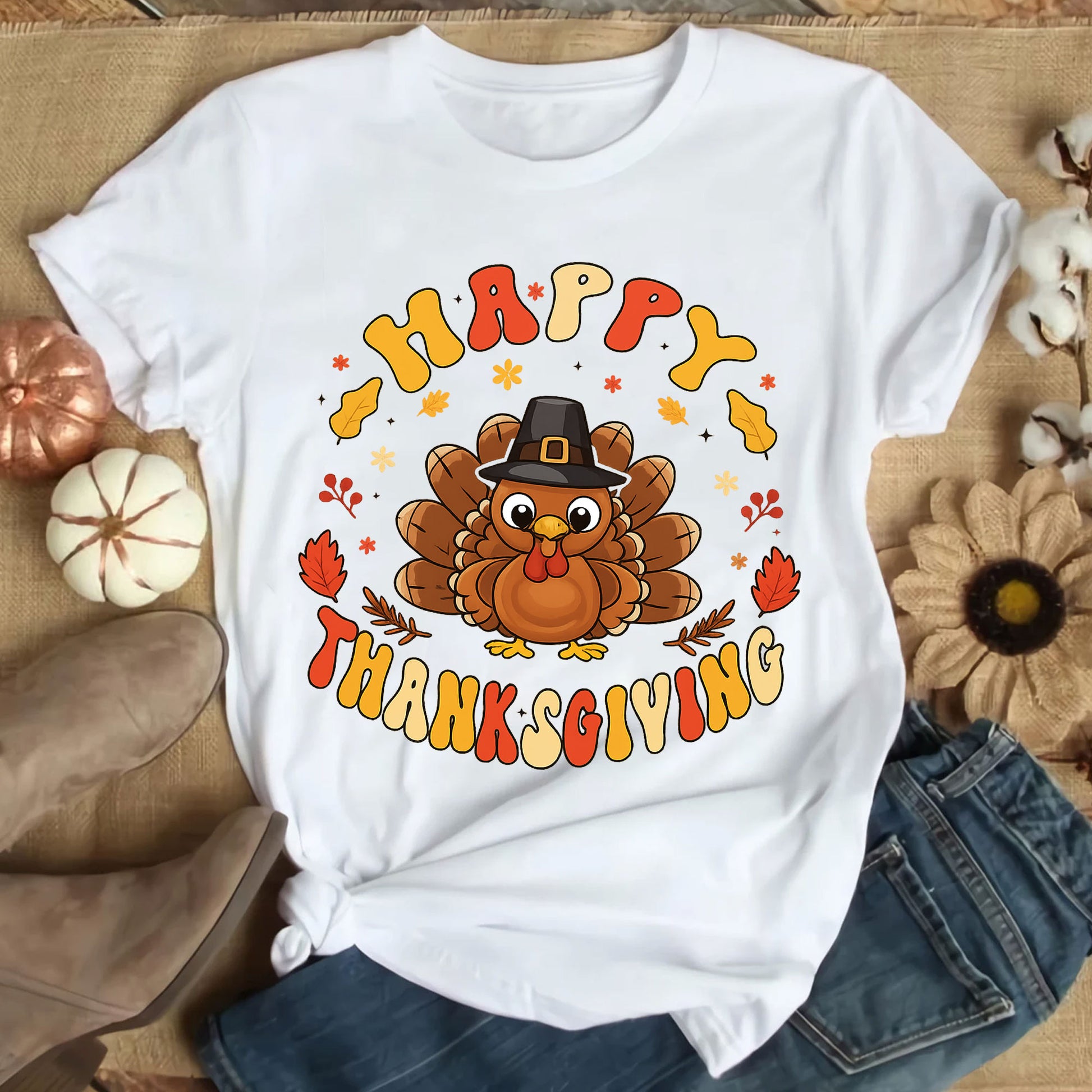 Festive Thanksgiving Turkey Shirt - Cute and Fun Autumn Graphic Tee for Family Gatherings, Holiday Celebrations, and Fall Fashion
 - 9