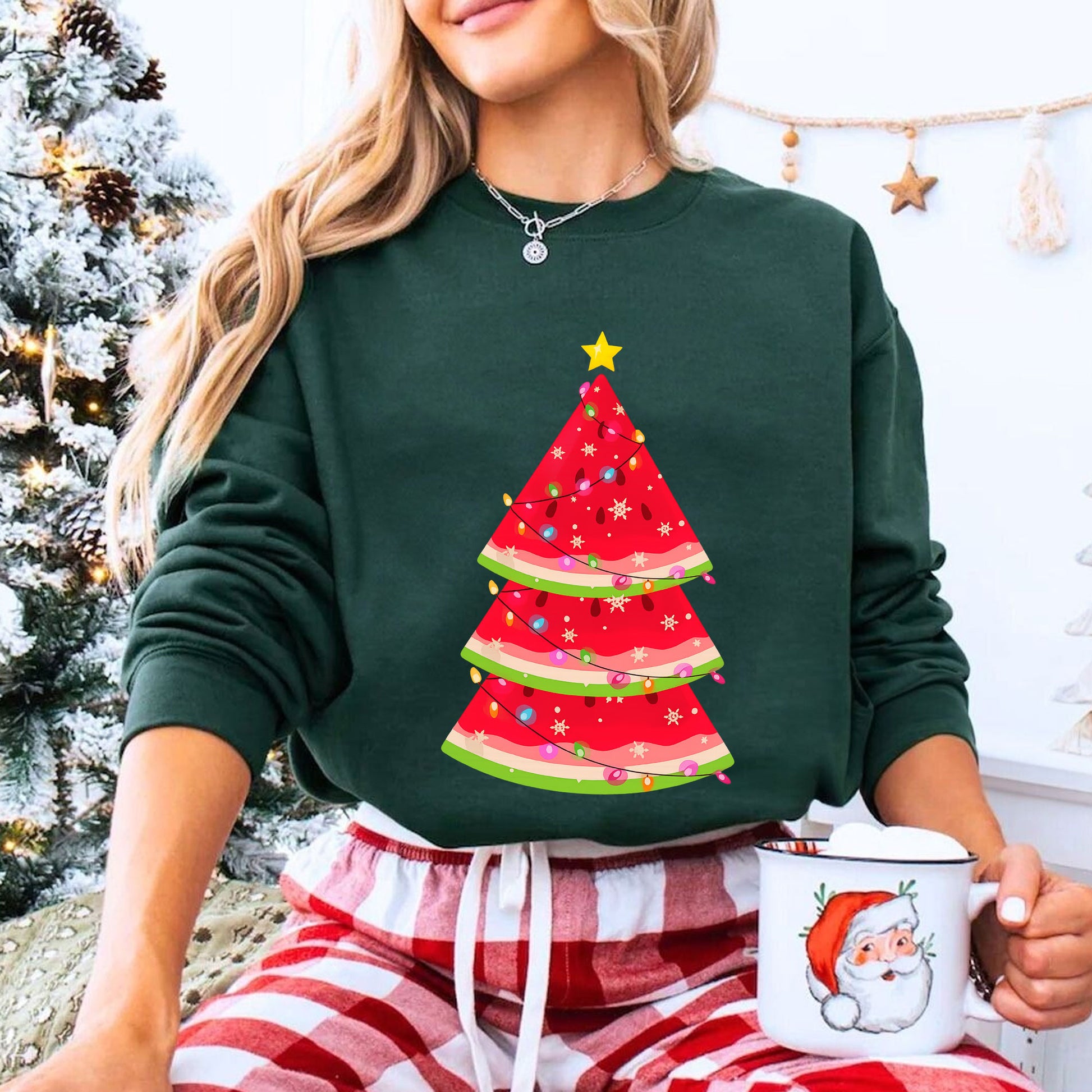Festive Women's Christmas Tree Graphic T-Shirt - Stylish Holiday Apparel for Cozy Celebrations and Winter Wardrobe Essentials
 - 8
