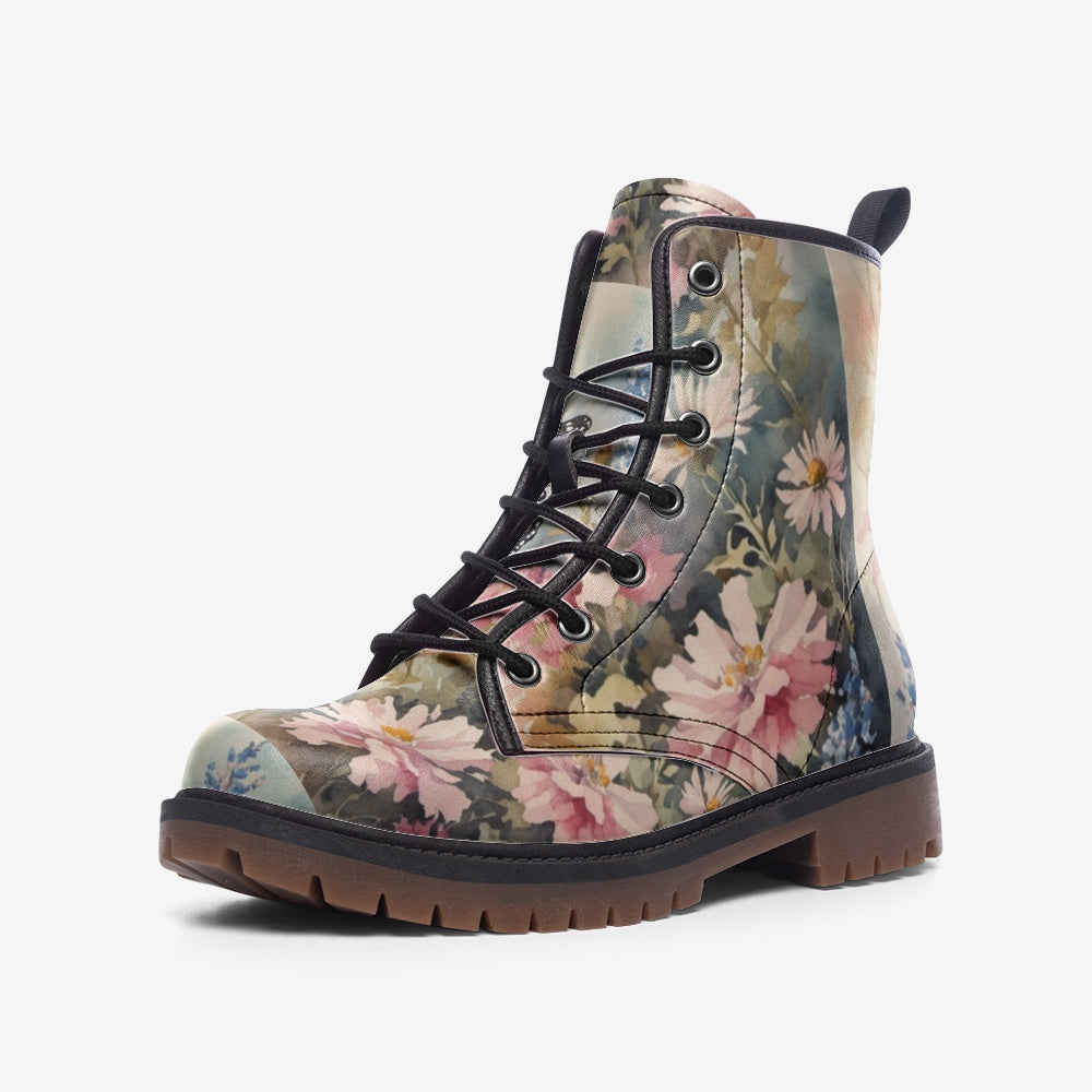 Floral Butterfly Casual Leather Lightweight boots for Hippie