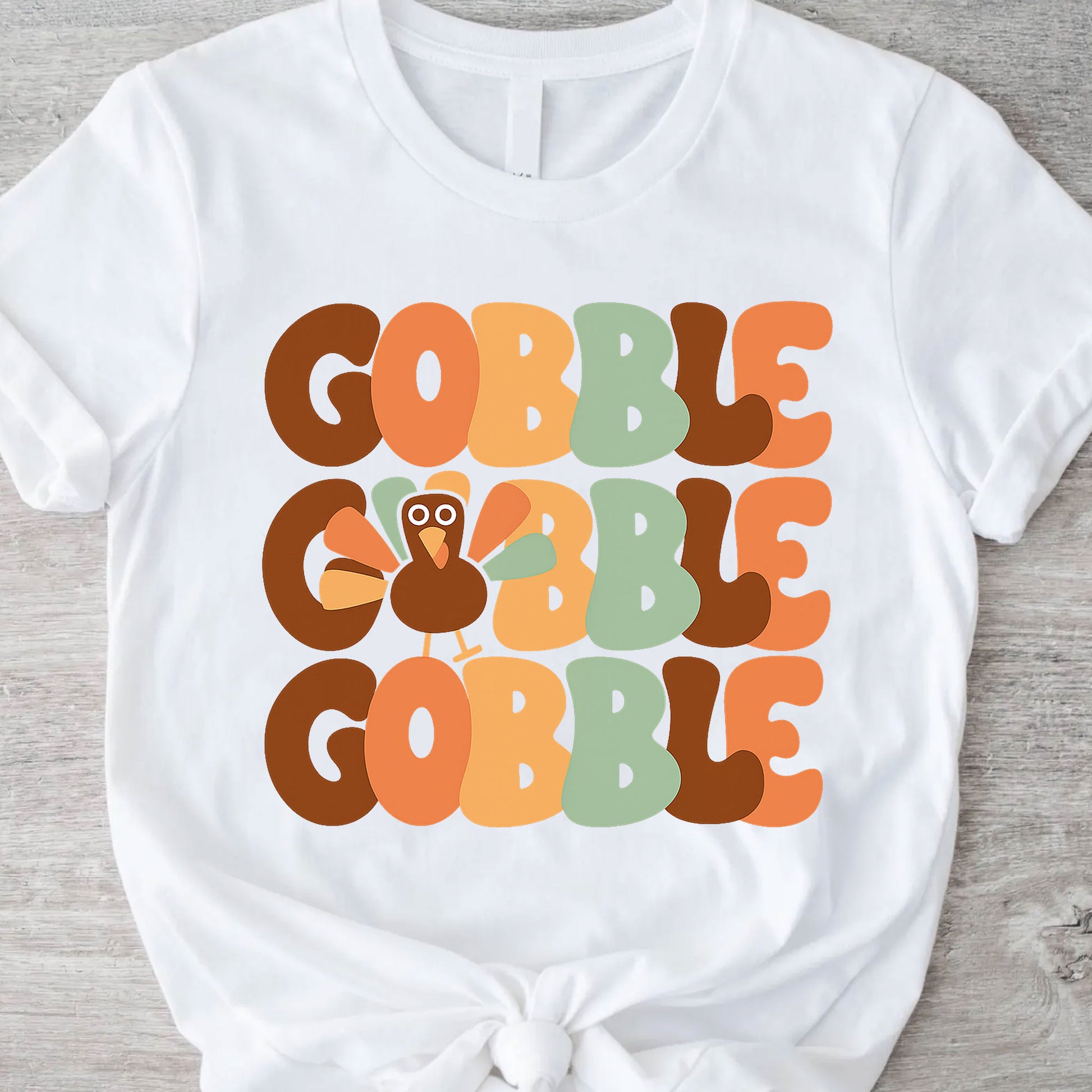 Funny Gobble Gobble Thanksgiving Shirt for Family Gatherings | Cute Turkey Graphic Tee for Thanksgiving Celebrations and Fall Fashion
 - 11