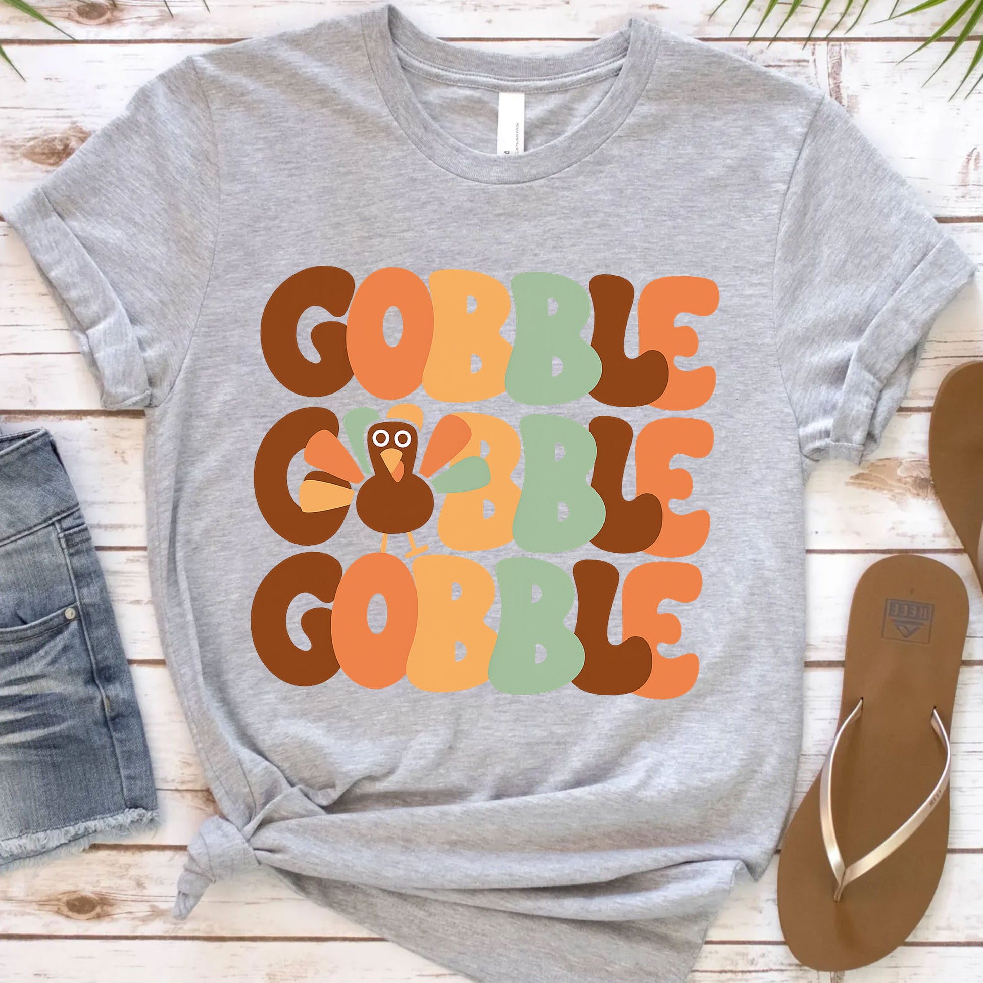 Funny Gobble Gobble Thanksgiving Shirt for Family Gatherings | Cute Turkey Graphic Tee for Thanksgiving Celebrations and Fall Fashion
 - 12
