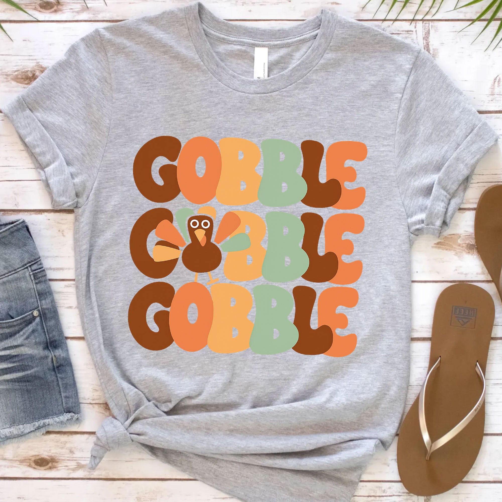 Funny Gobble Gobble Thanksgiving Shirt for Family Gatherings | Cute Turkey Graphic Tee for Thanksgiving Celebrations and Fall Fashion
 - 12