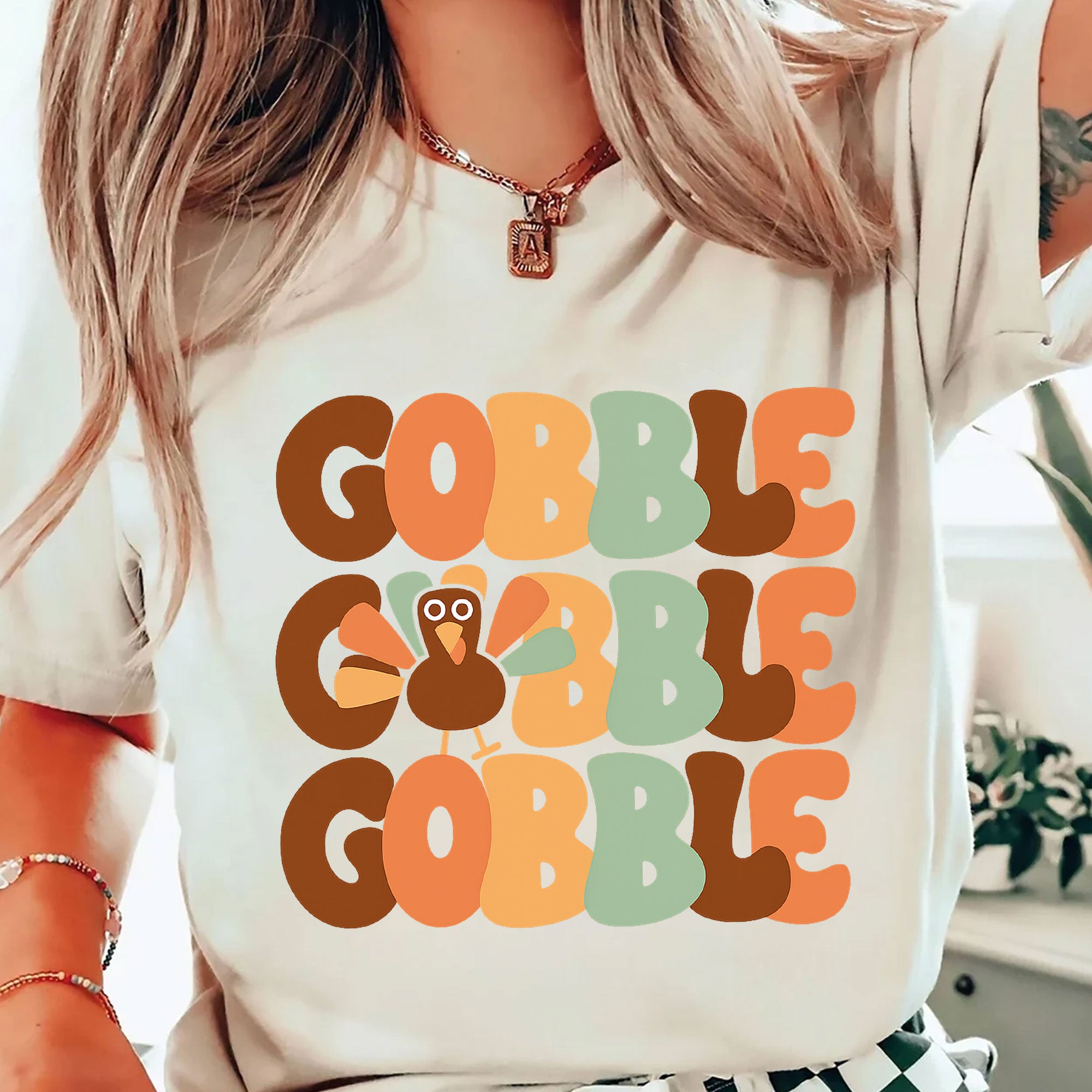 Funny Gobble Gobble Thanksgiving Shirt for Family Gatherings | Cute Turkey Graphic Tee for Thanksgiving Celebrations and Fall Fashion
 - 2