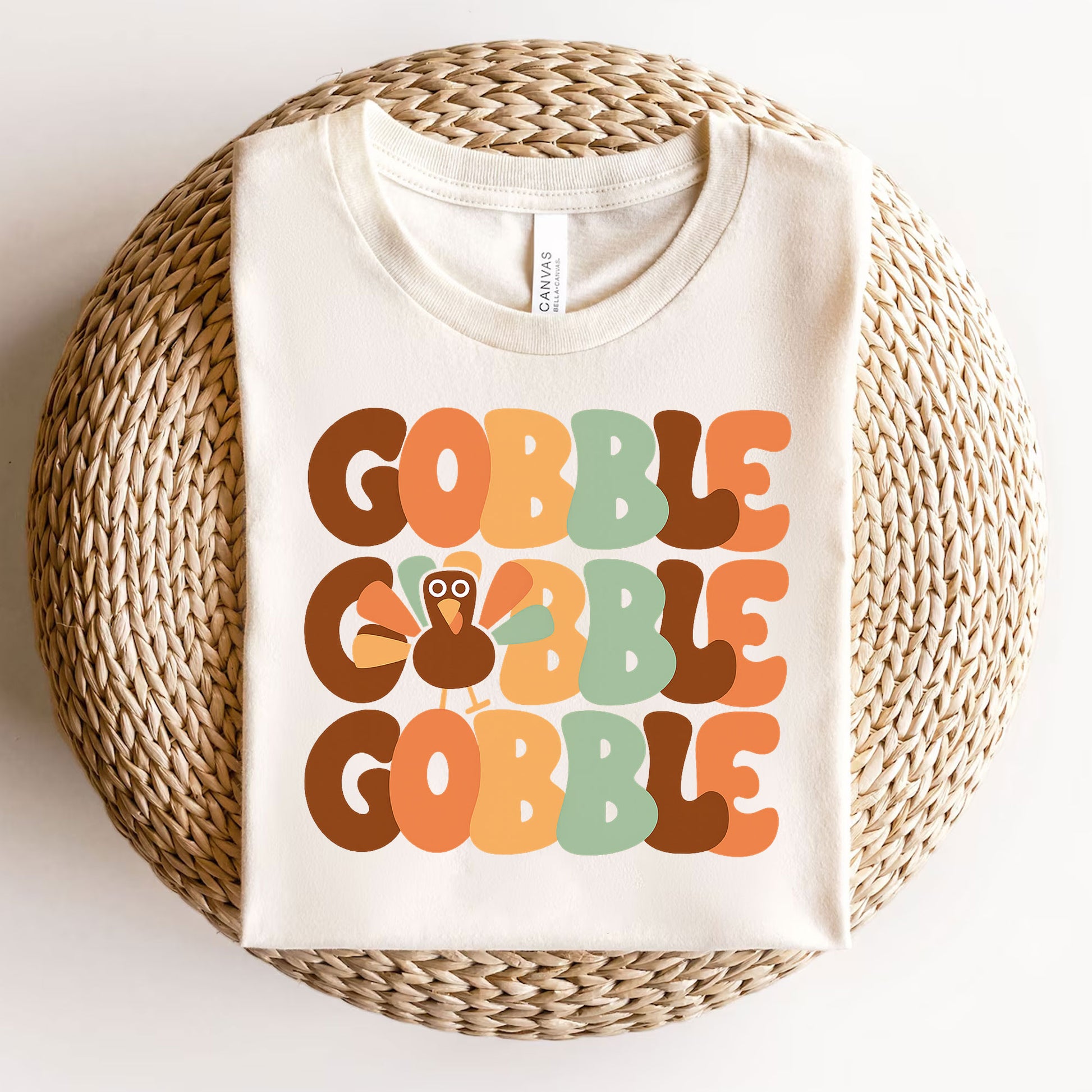 Funny Gobble Gobble Thanksgiving Shirt for Family Gatherings | Cute Turkey Graphic Tee for Thanksgiving Celebrations and Fall Fashion
 - 3