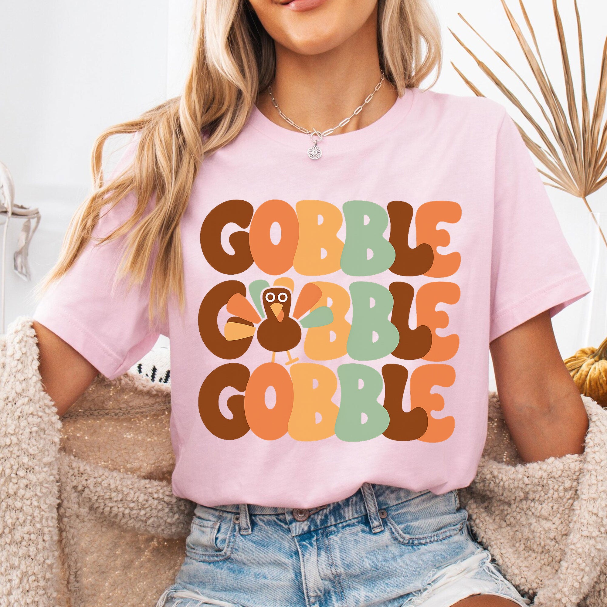 Funny Gobble Gobble Thanksgiving Shirt for Family Gatherings | Cute Turkey Graphic Tee for Thanksgiving Celebrations and Fall Fashion
 - 6