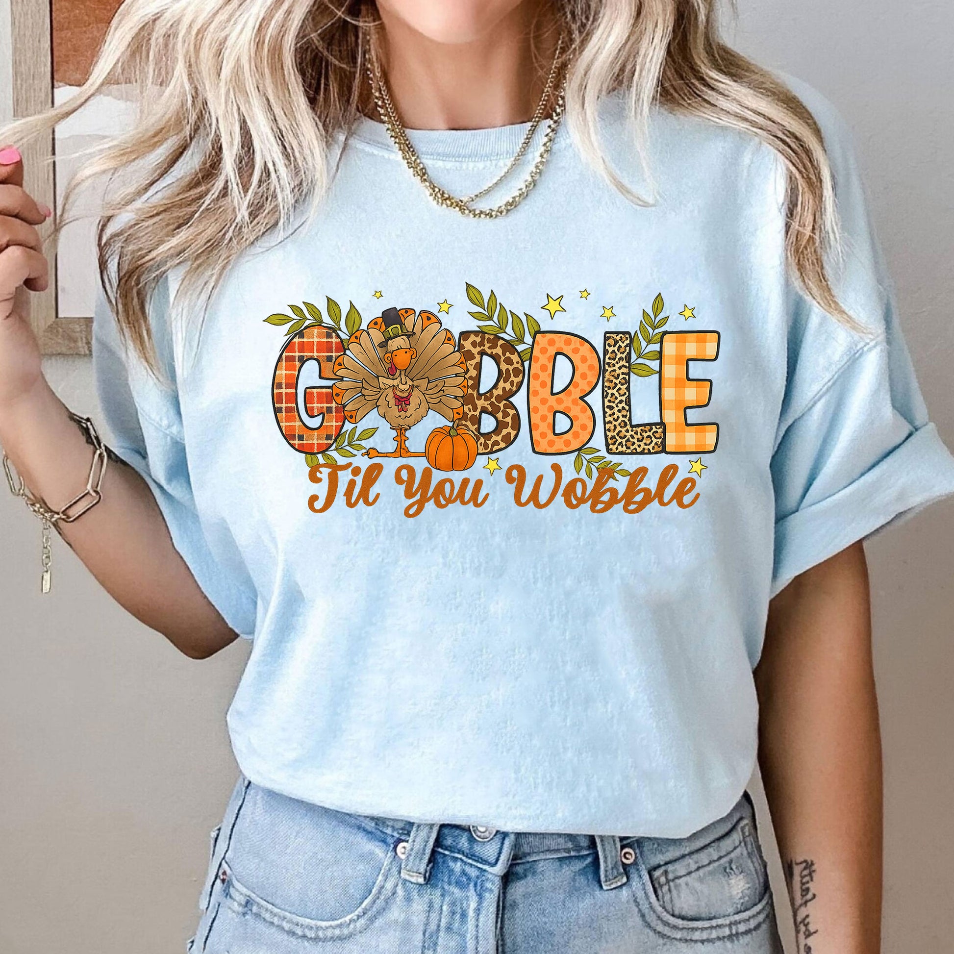 Funny Thanksgiving Shirt: Gobble 'Til You Wobble Graphic Tee for Fall Celebrations, Perfect Gift for Turkey Lovers and Family Gatherings
 - 10
