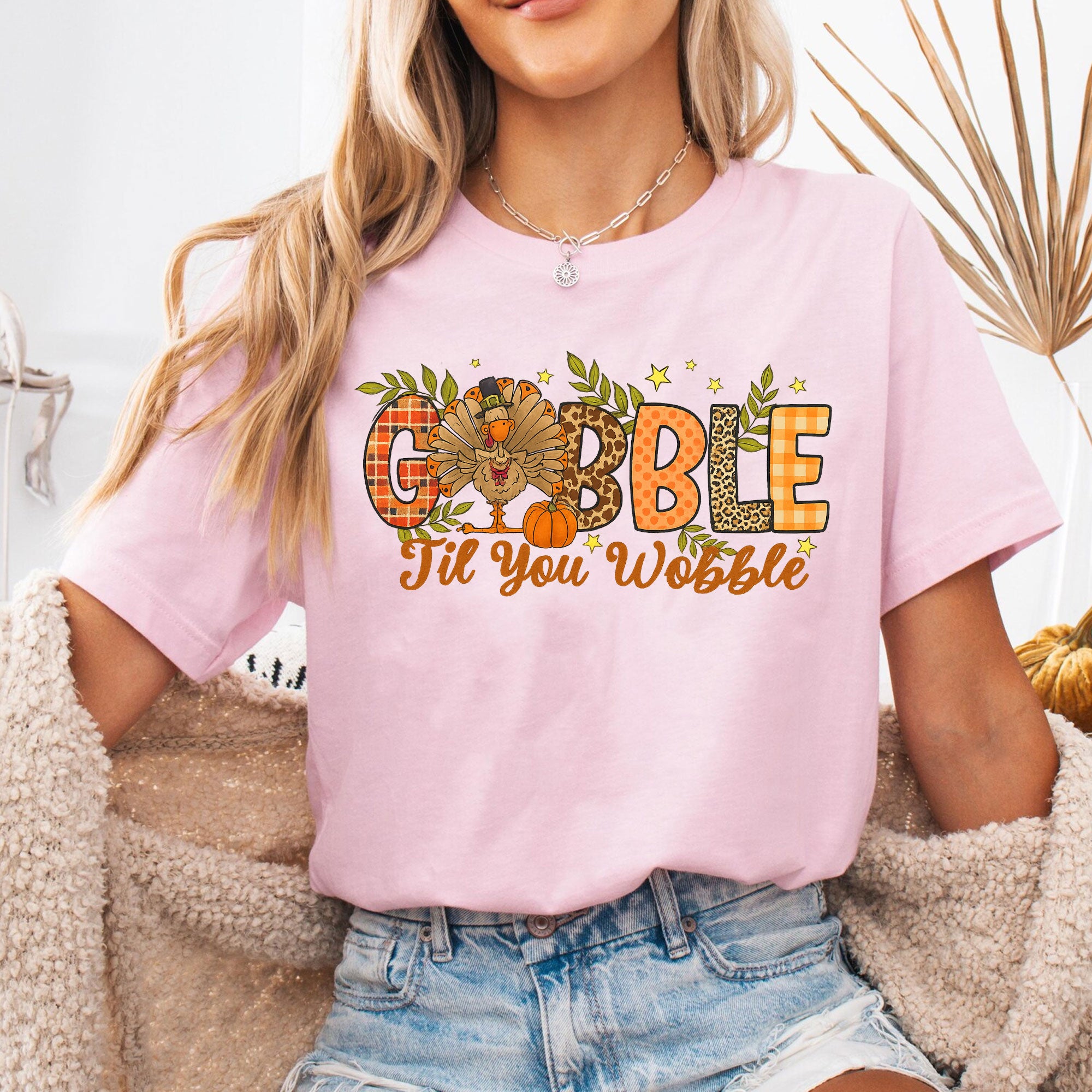 Funny Thanksgiving Shirt: Gobble 'Til You Wobble Graphic Tee for Fall Celebrations, Perfect Gift for Turkey Lovers and Family Gatherings
 - 6