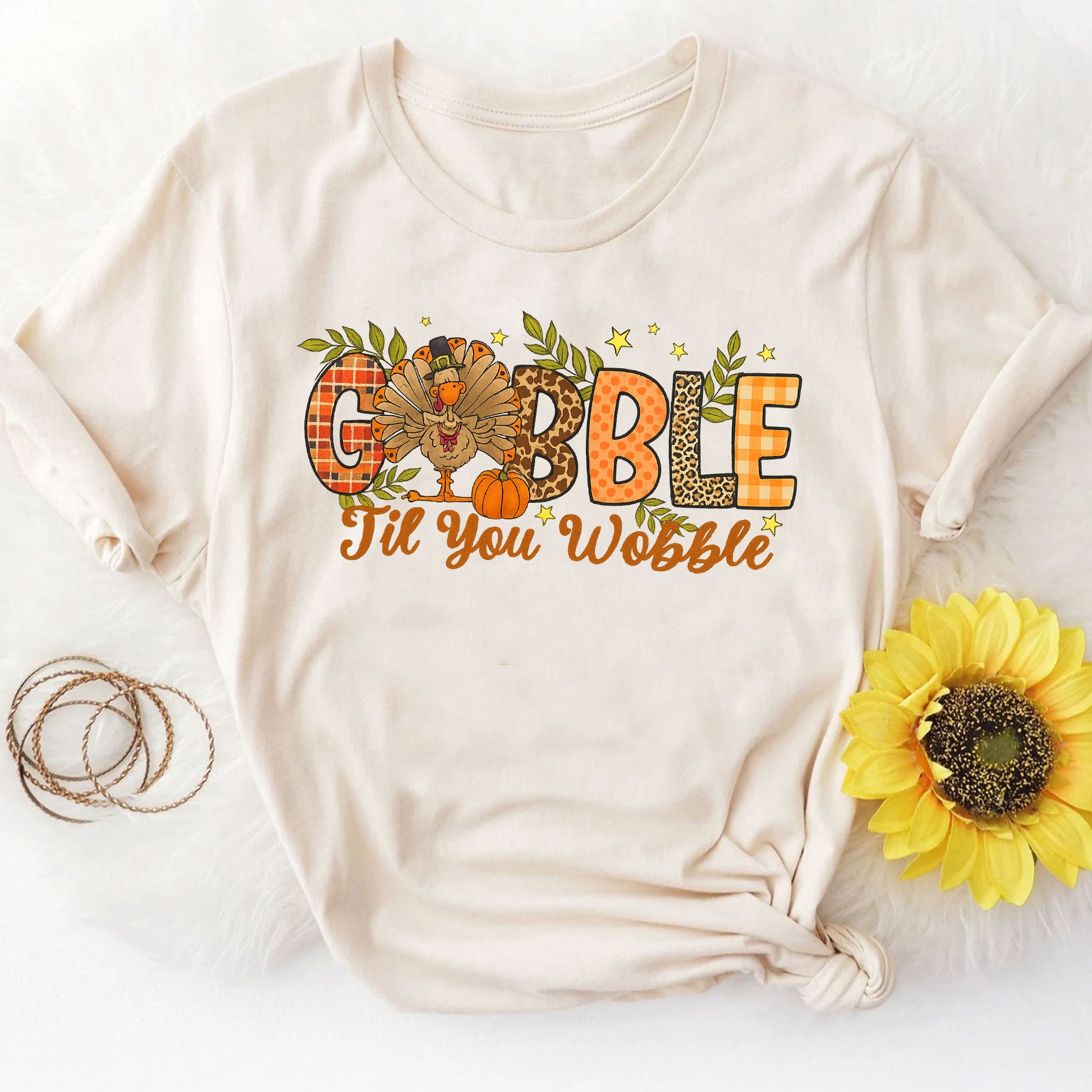 Funny Thanksgiving Shirt: Gobble 'Til You Wobble Graphic Tee for Fall Celebrations, Perfect Gift for Turkey Lovers and Family Gatherings
 - 8