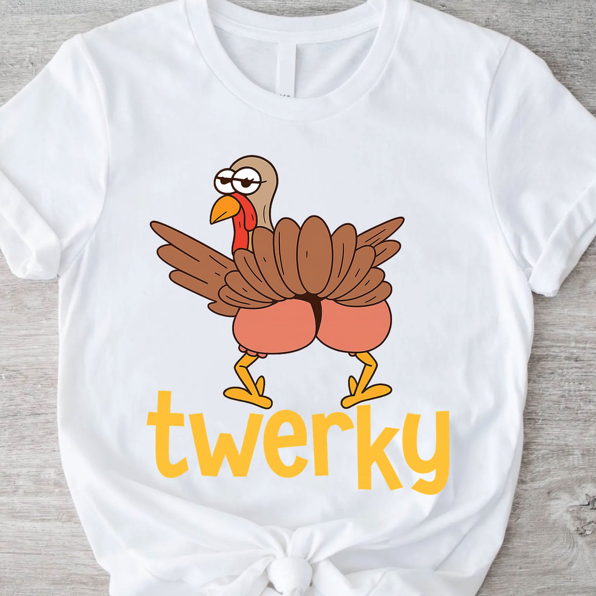 “Funny Thanksgiving Turkey Twerk Shirt - Cute and Comfy Holiday T-Shirt for Family Gatherings and Festive Celebrations”
 - 11
