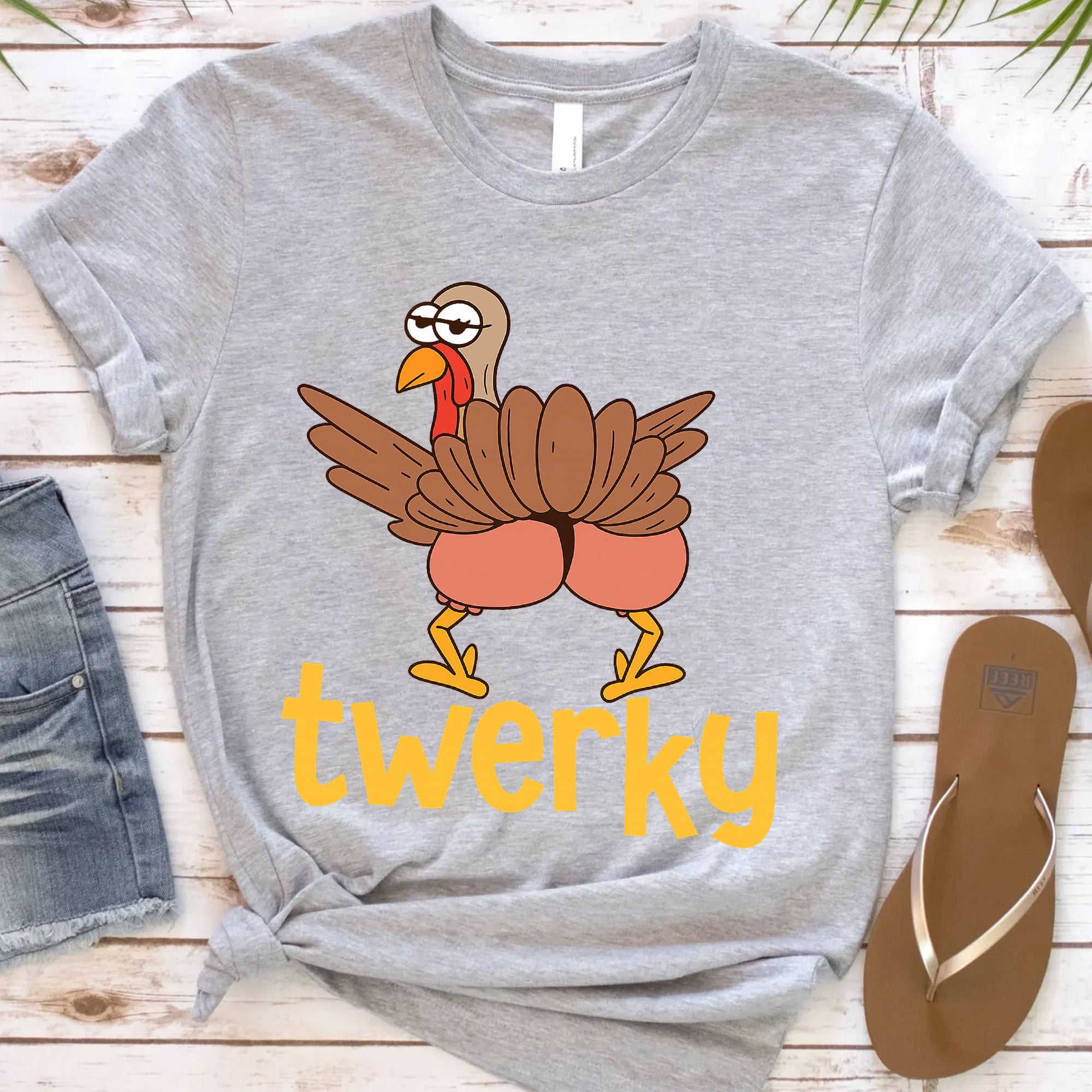 “Funny Thanksgiving Turkey Twerk Shirt - Cute and Comfy Holiday T-Shirt for Family Gatherings and Festive Celebrations”
 - 12
