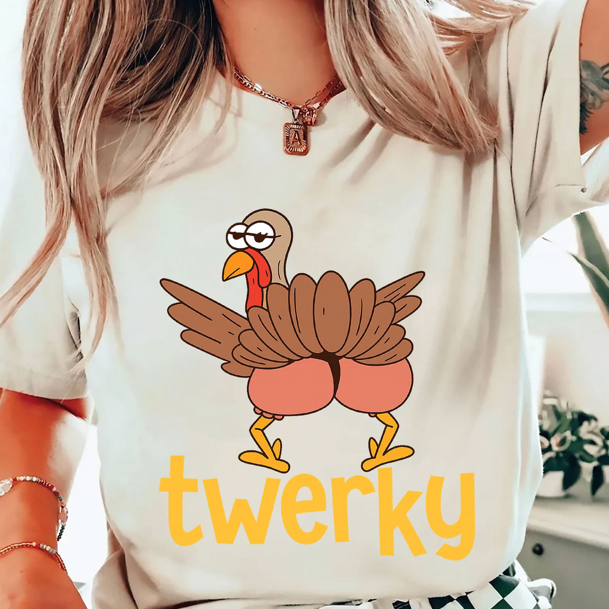 “Funny Thanksgiving Turkey Twerk Shirt - Cute and Comfy Holiday T-Shirt for Family Gatherings and Festive Celebrations”
 - 2