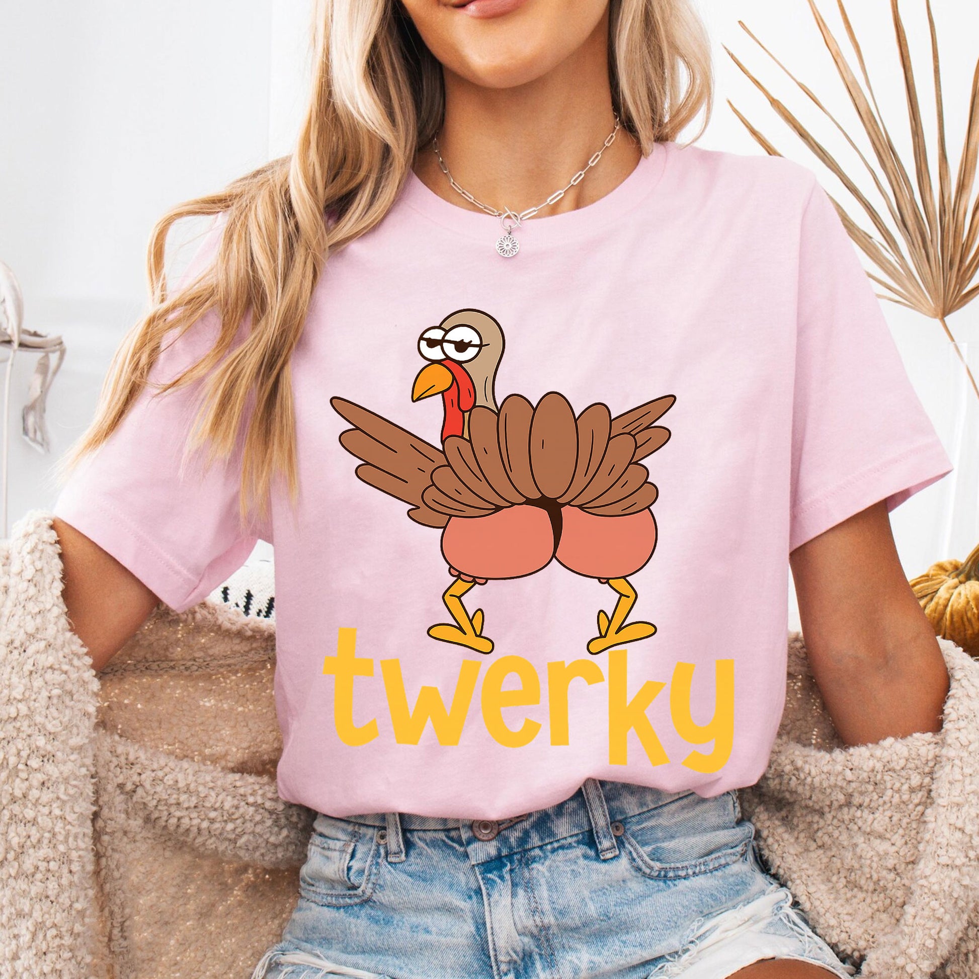 “Funny Thanksgiving Turkey Twerk Shirt - Cute and Comfy Holiday T-Shirt for Family Gatherings and Festive Celebrations”
 - 6