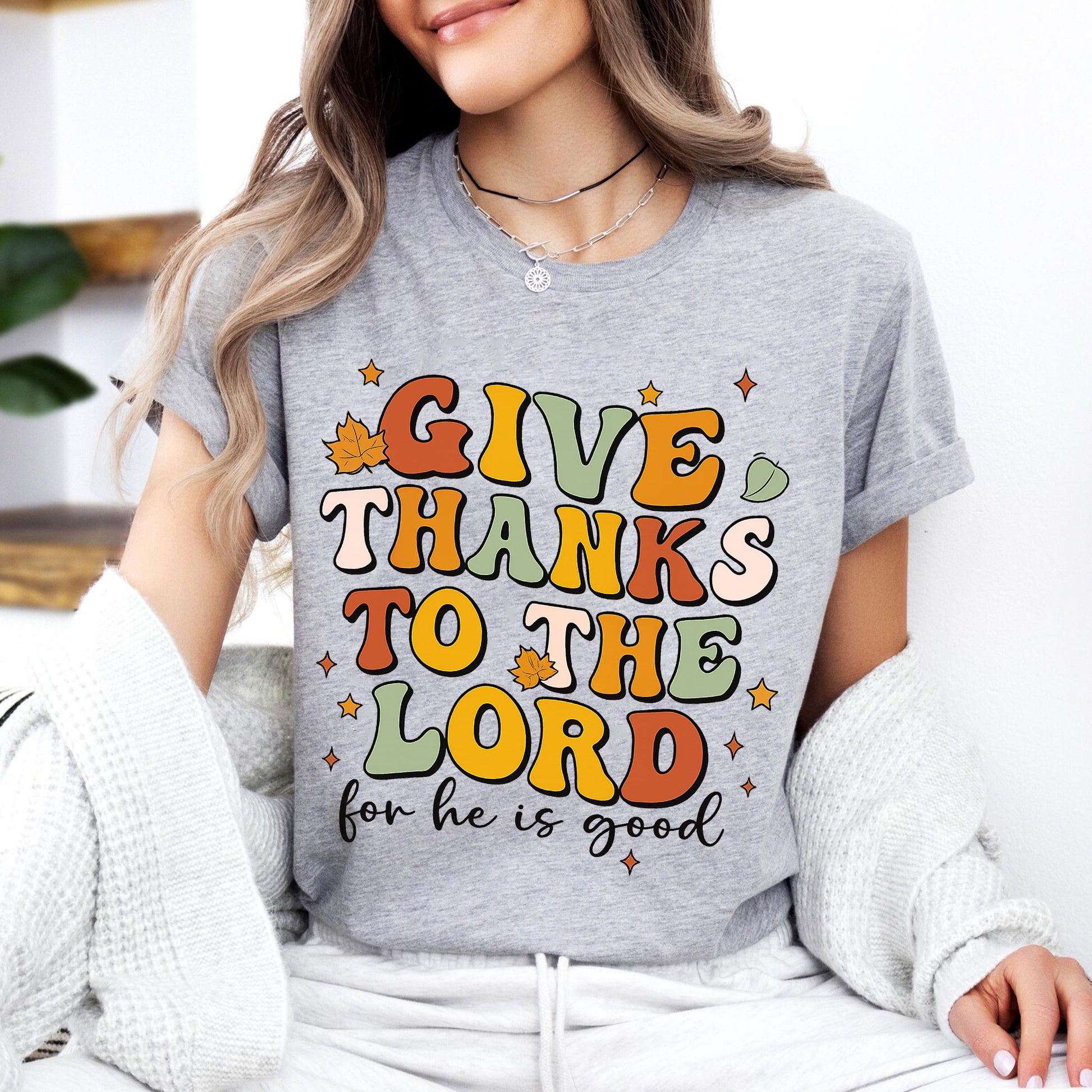 Give Thanks to the Lord for He Is Good Thanksgiving Shirt - Festive Fall Tee for Family Gatherings and Celebrations
 - 7