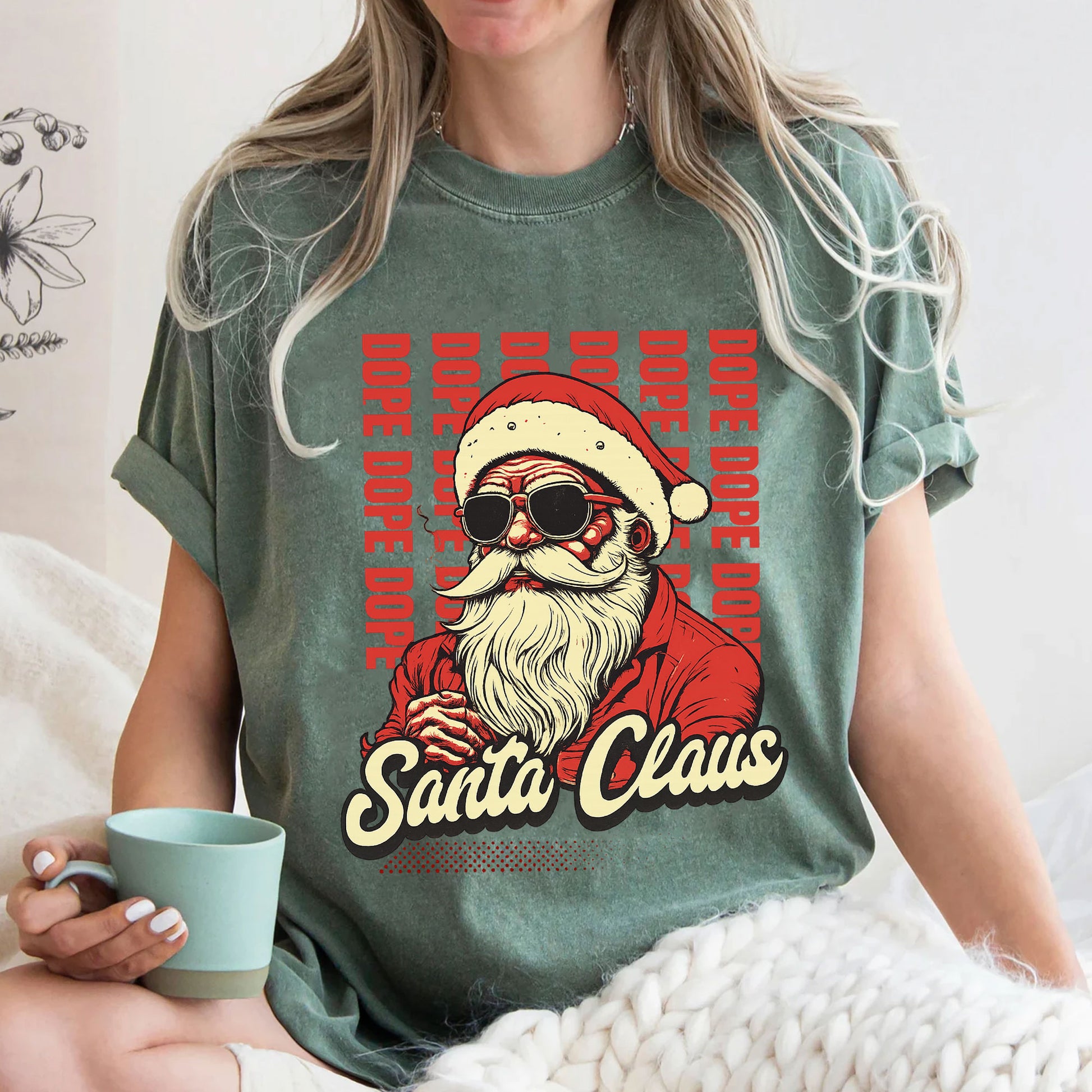 Hip Santa Claus Graphic Tee for Christmas | Cool Vintage Style Shirt with Dope Santa Claus Design | Fun Holiday Gift for Trendsetters
 - 3