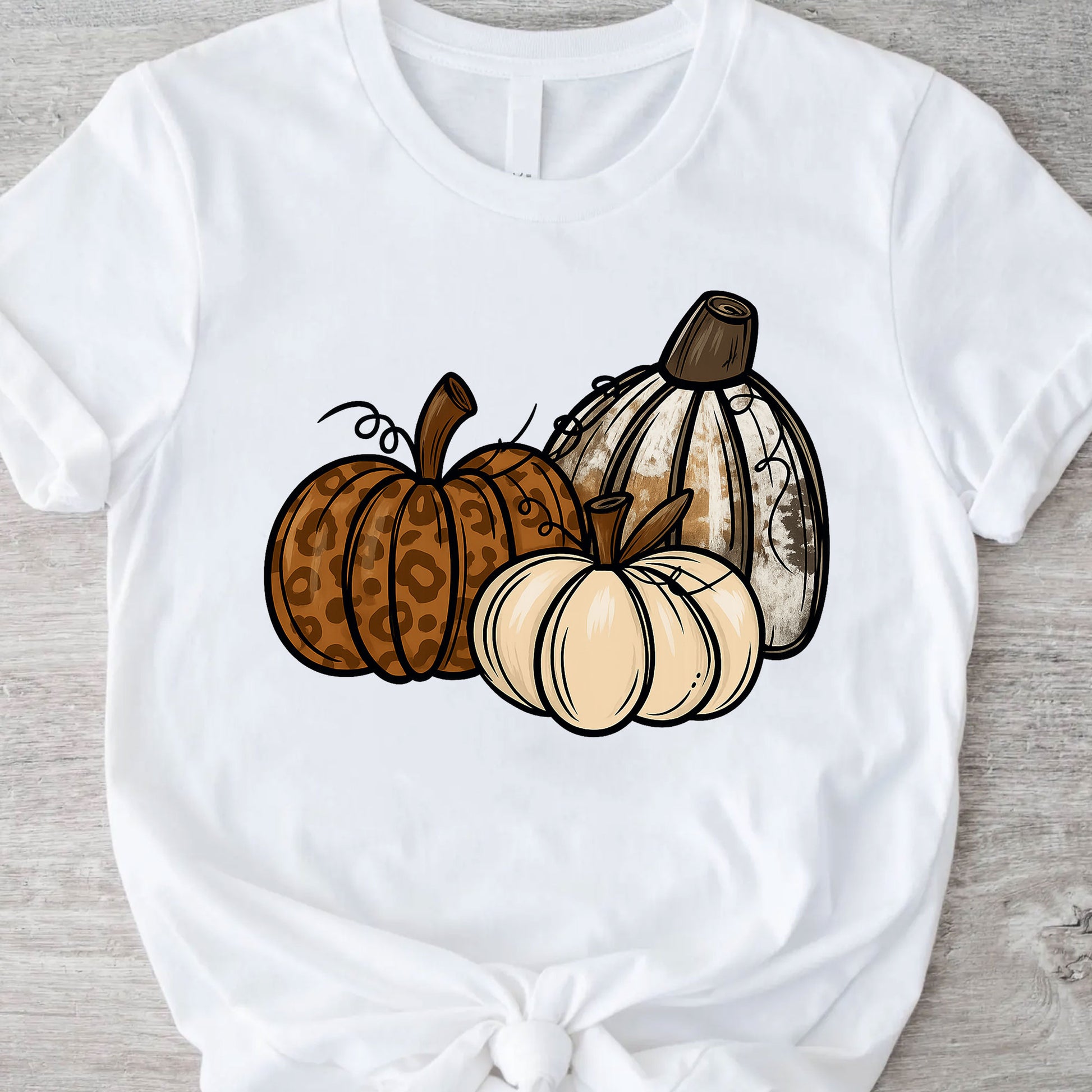 Leopard Print Pumpkin Thanksgiving Shirt - Cute Fall Harvest Tee with Rustic Autumn Design for Women - Perfect Holiday Outfit
 - 11