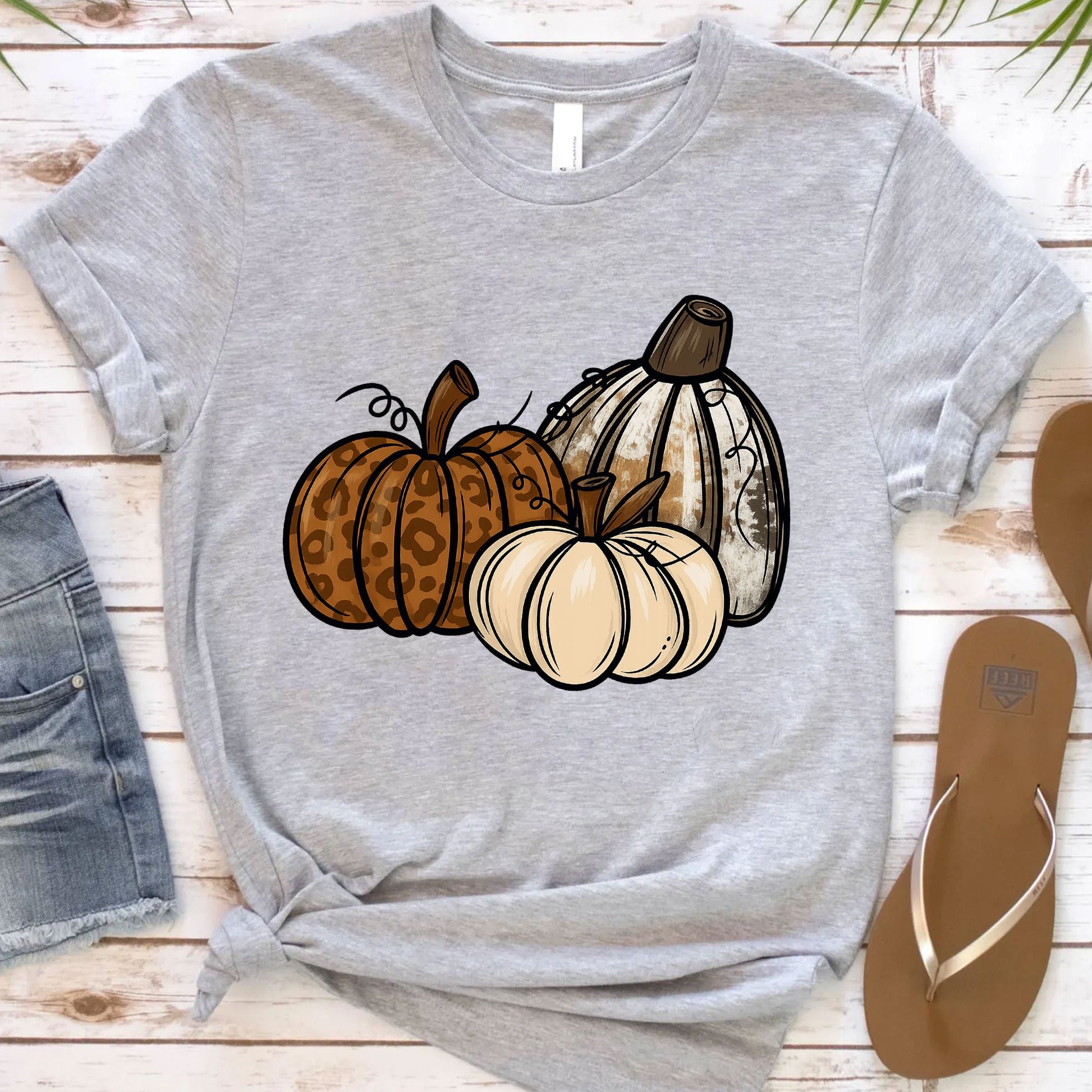 Leopard Print Pumpkin Thanksgiving Shirt - Cute Fall Harvest Tee with Rustic Autumn Design for Women - Perfect Holiday Outfit
 - 12