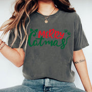Merry Catmas T-Shirt - Festive Holiday Cat Lovers Graphic Tee | Cute Christmas Cat Shirt Gift Idea | Casual Unisex Apparel
 - 1