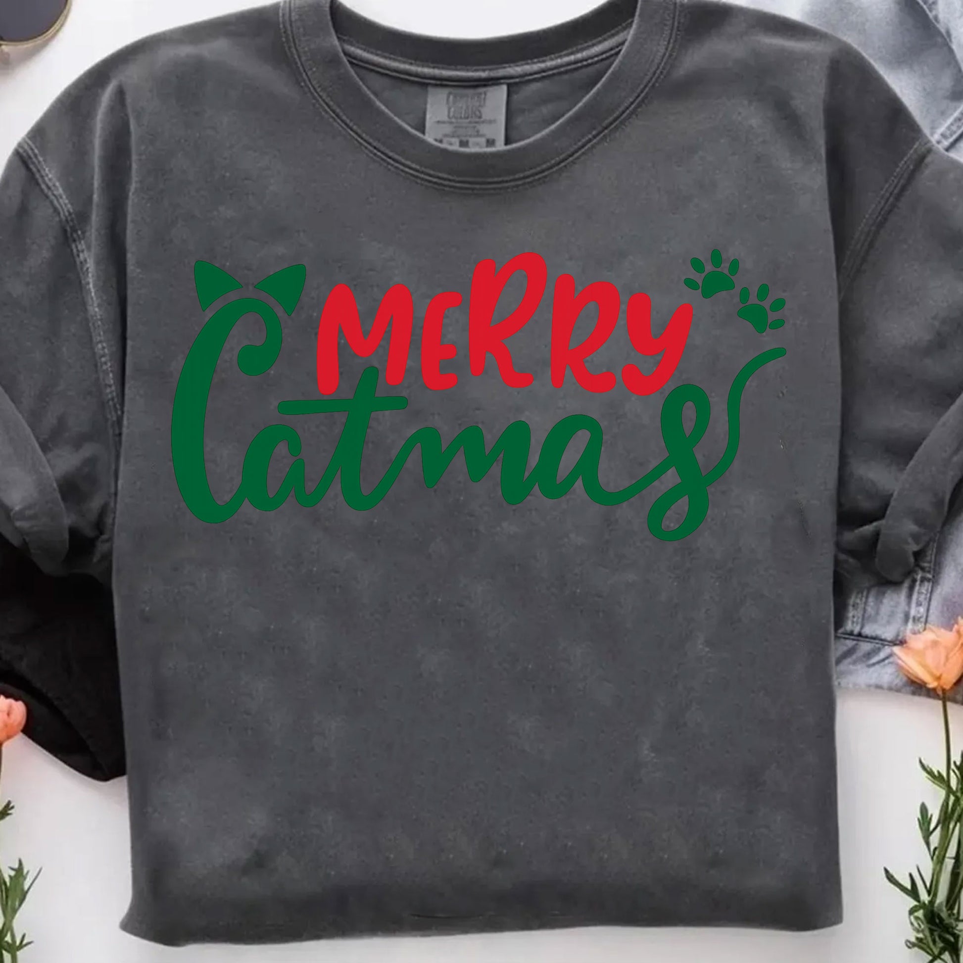 Merry Catmas T-Shirt - Festive Holiday Cat Lovers Graphic Tee | Cute Christmas Cat Shirt Gift Idea | Casual Unisex Apparel
 - 7