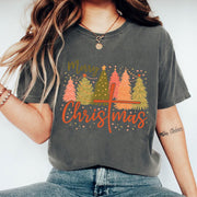 Merry Christmas Women's T-Shirt - Cute Festive Tree Design Holiday Graphic Tee - Stylish Christmas Gift Idea for Her - Casual Wear
 - 1