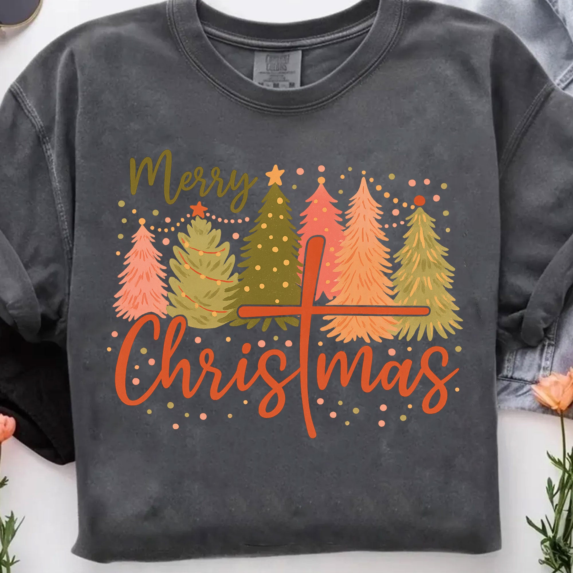 Merry Christmas Women's T-Shirt - Cute Festive Tree Design Holiday Graphic Tee - Stylish Christmas Gift Idea for Her - Casual Wear
 - 7