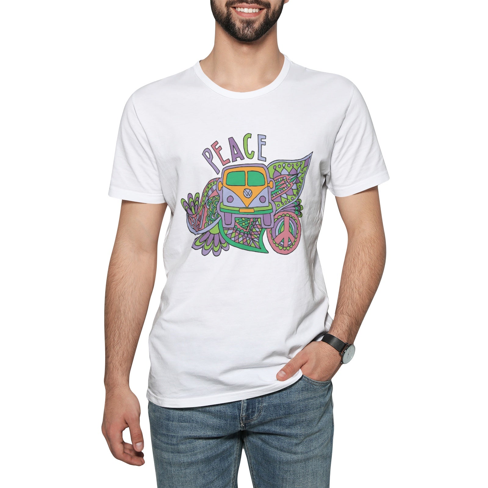 Peace Cotton T-shirts For Hippie