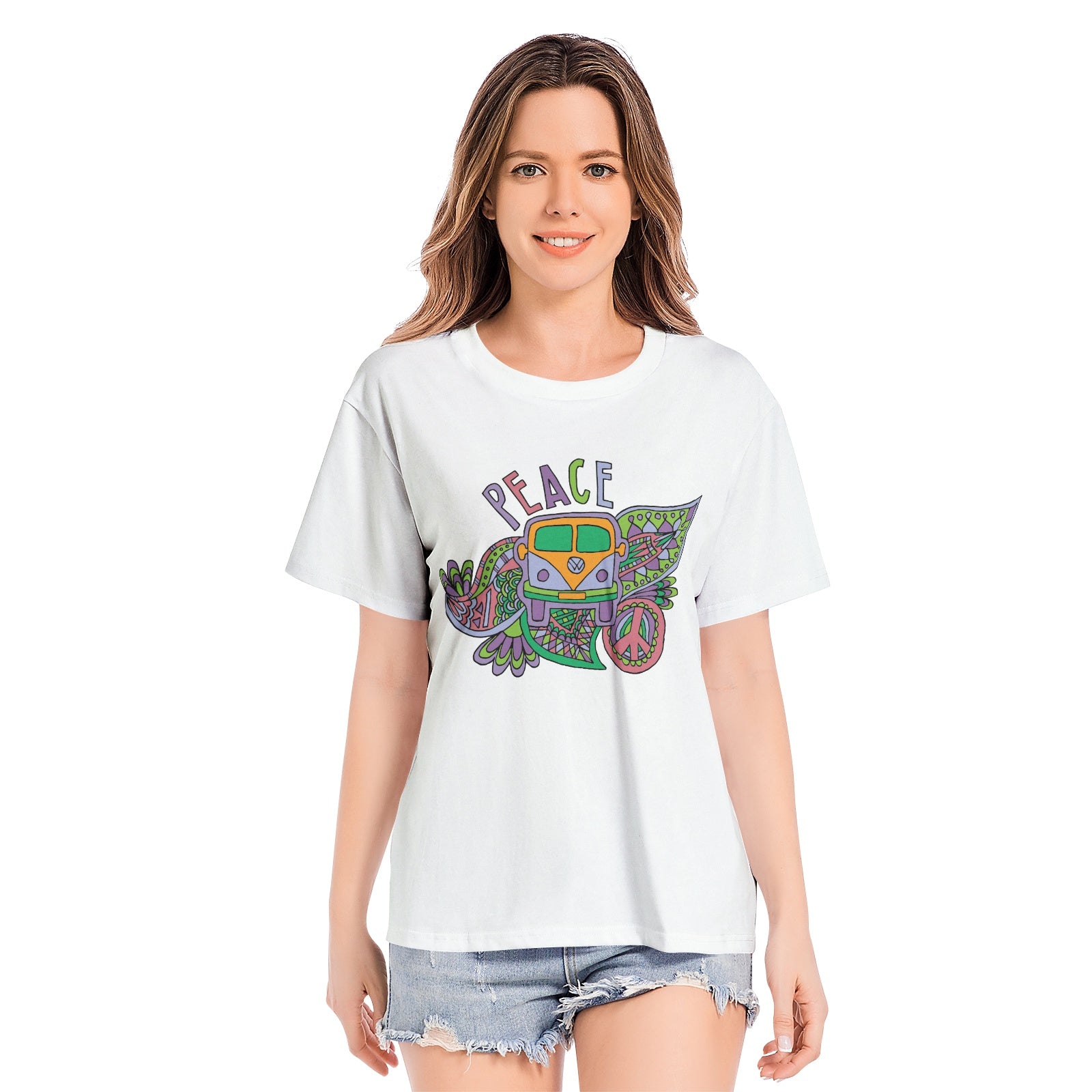 Peace Cotton T-shirts For Hippie