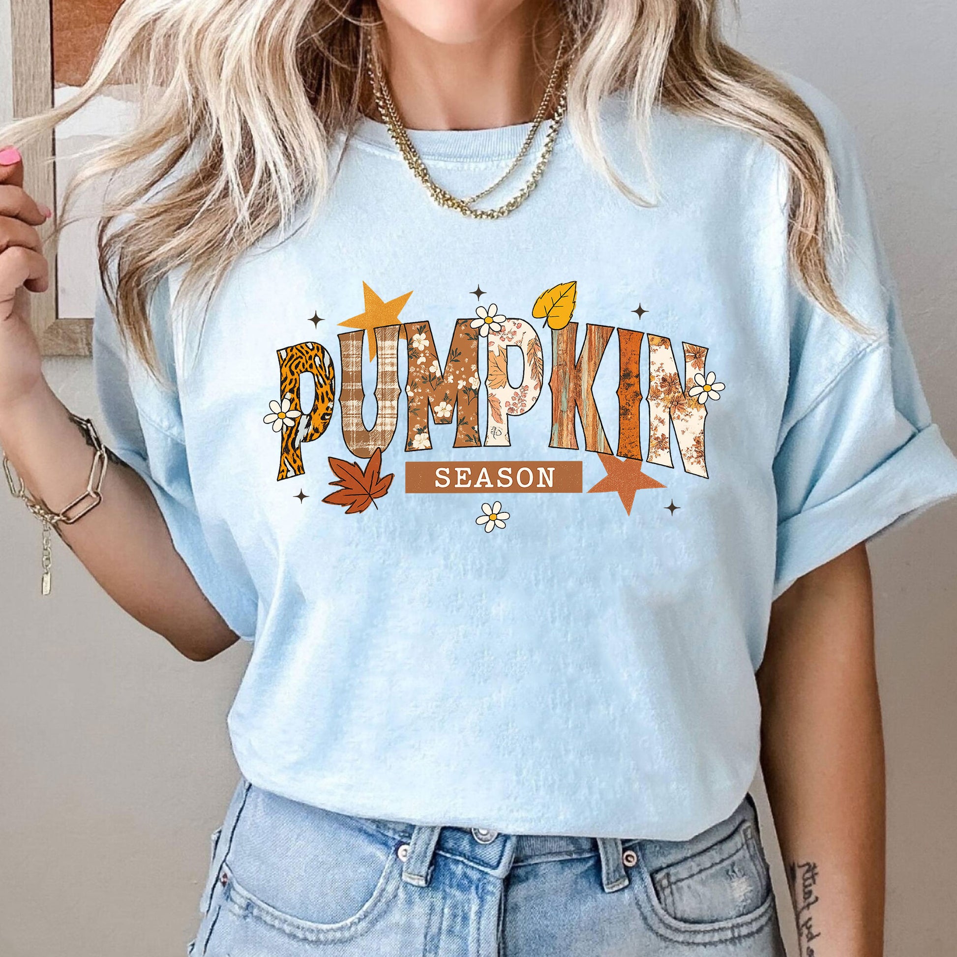 Pumpkin Season Shirt for Women | Fall Graphic Tee | Cute Thanksgiving Apparel | Trendy Autumn Fashion | Perfect Gift for Pumpkin Lovers
 - 10