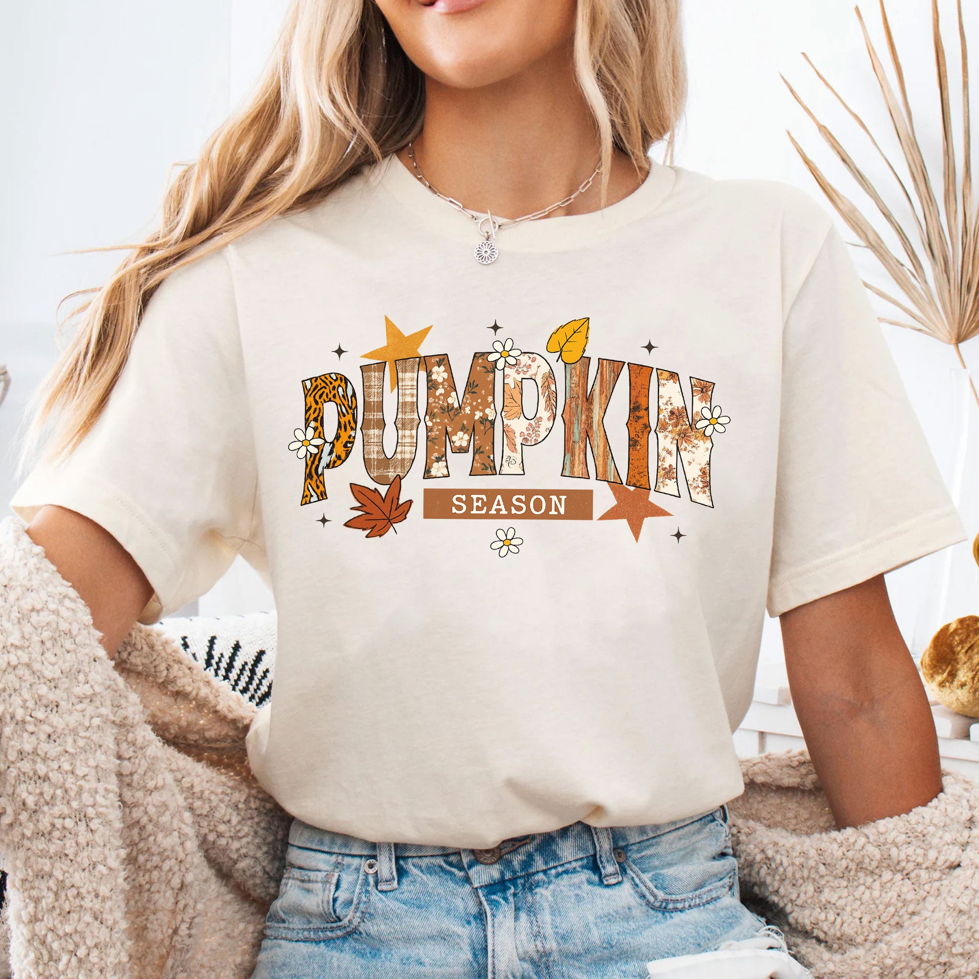 Pumpkin Season Shirt for Women | Fall Graphic Tee | Cute Thanksgiving Apparel | Trendy Autumn Fashion | Perfect Gift for Pumpkin Lovers
 - 4
