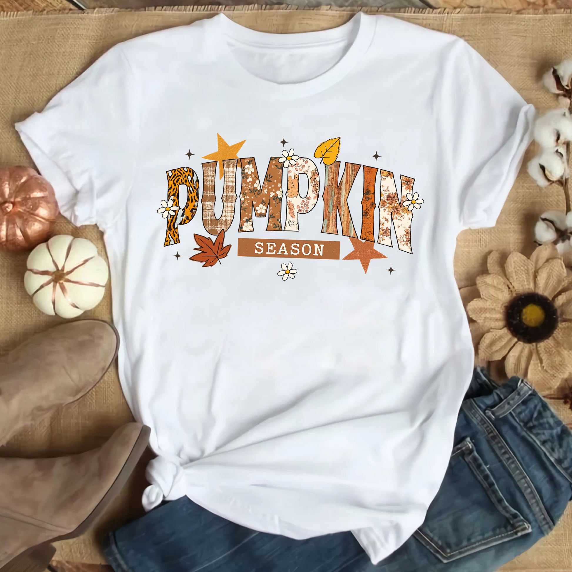 Pumpkin Season Shirt for Women | Fall Graphic Tee | Cute Thanksgiving Apparel | Trendy Autumn Fashion | Perfect Gift for Pumpkin Lovers
 - 9