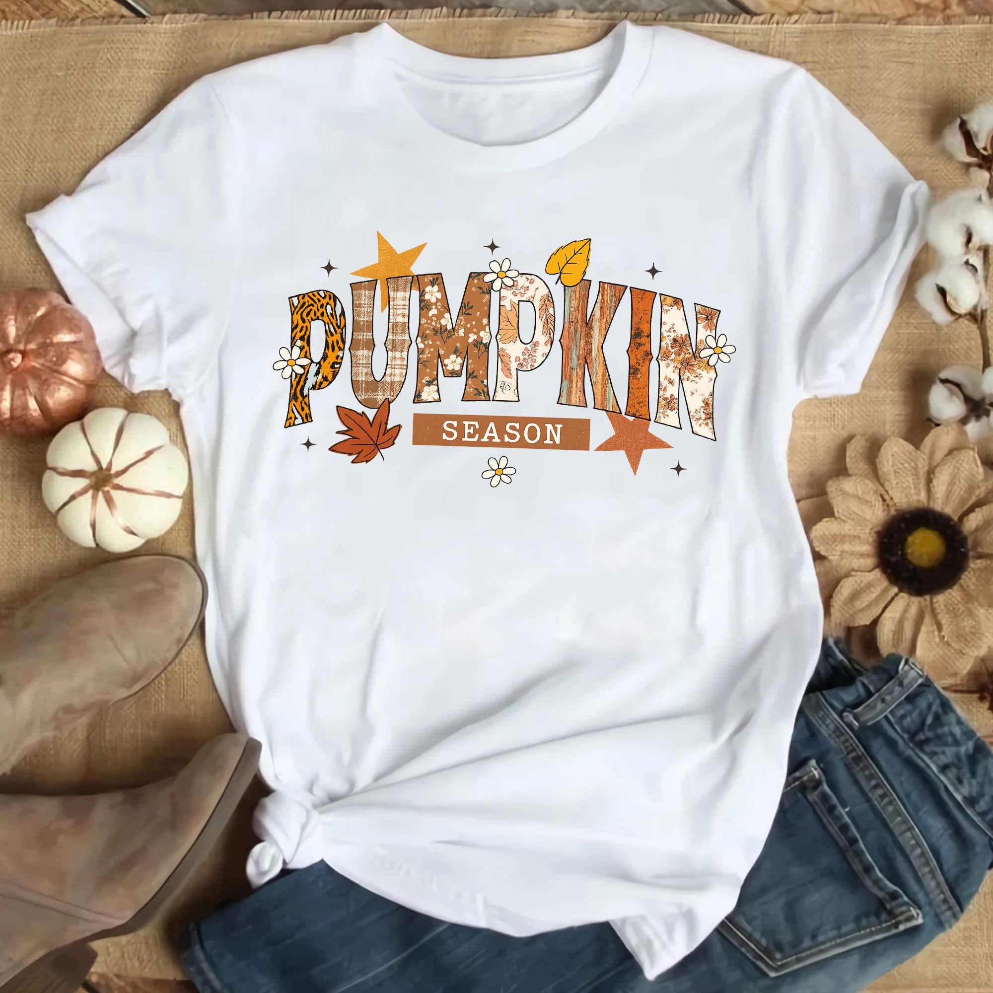 Pumpkin Season Shirt for Women | Fall Graphic Tee | Cute Thanksgiving Apparel | Trendy Autumn Fashion | Perfect Gift for Pumpkin Lovers
 - 9