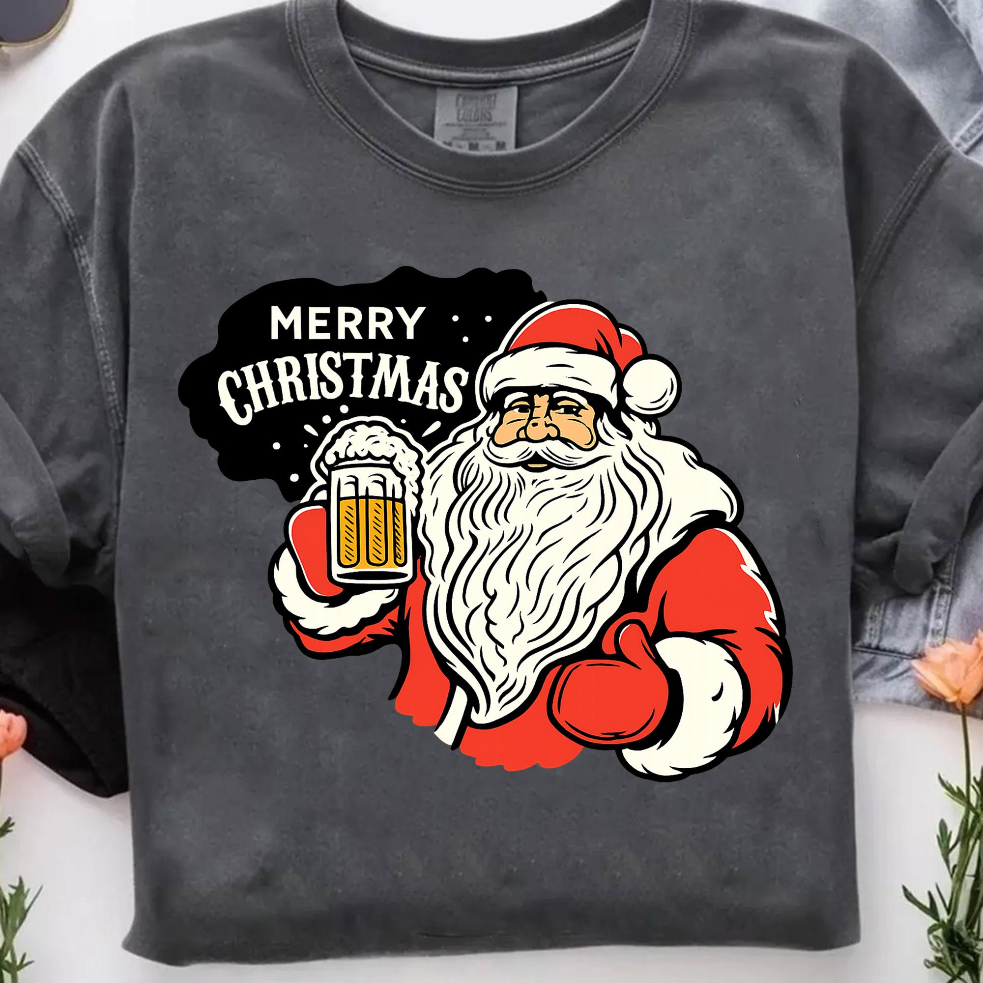 Santa Beer Festive T-Shirt - Merry Christmas Graphic Tee for Holiday Cheer - Perfect Gift for Santa Lovers and Winter Celebrations
 - 7