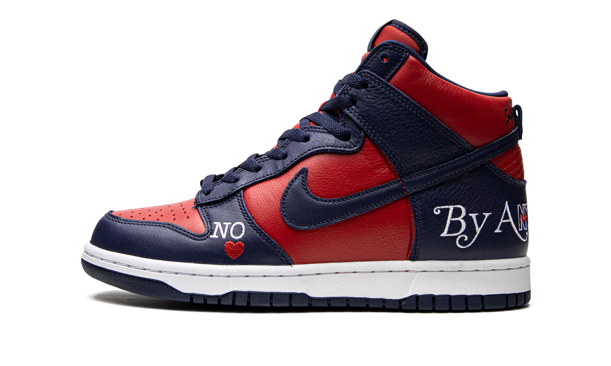 Sb Dunk High "supreme - By Any Means - Navy/red" - 1