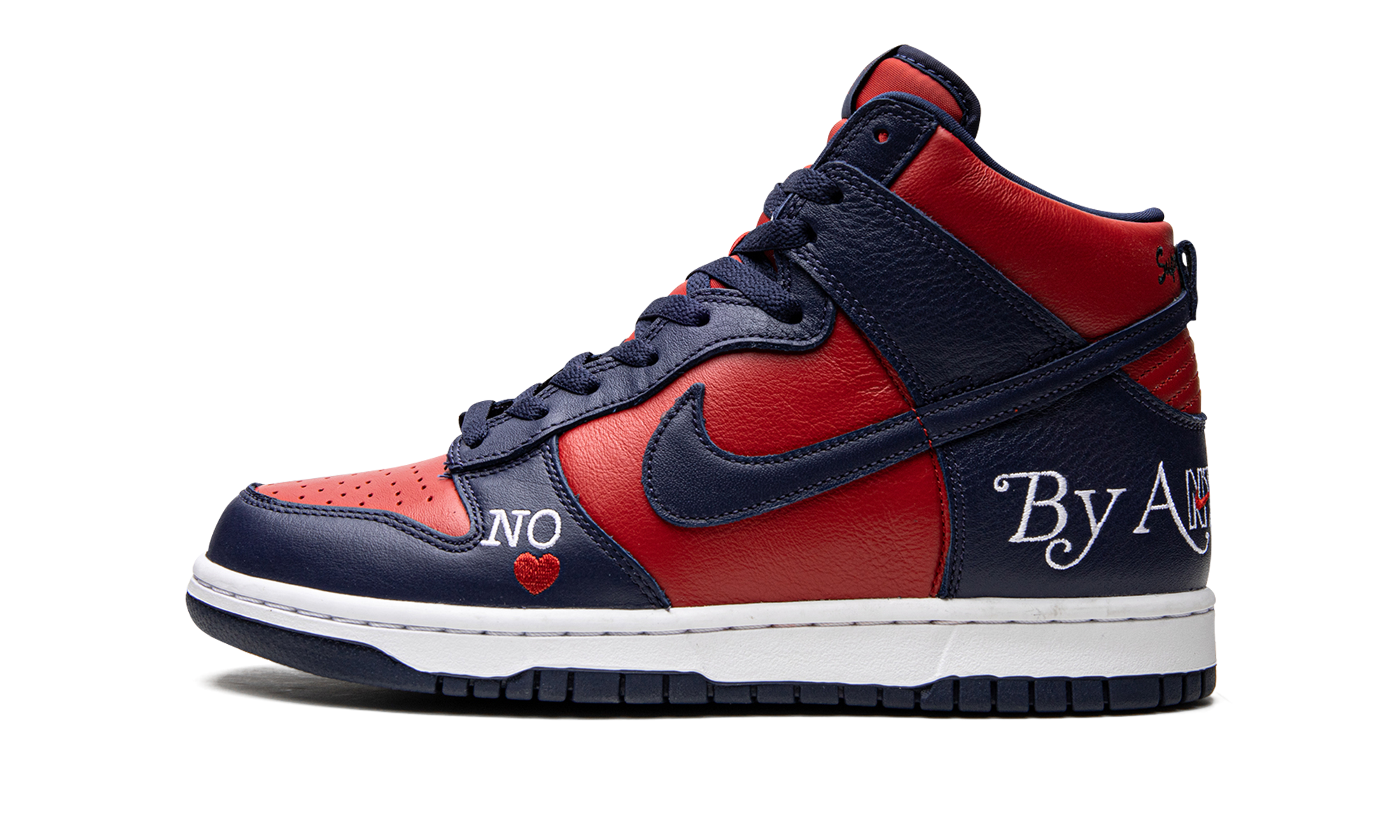 Sb Dunk High "supreme - By Any Means - Navy/red" - 1
