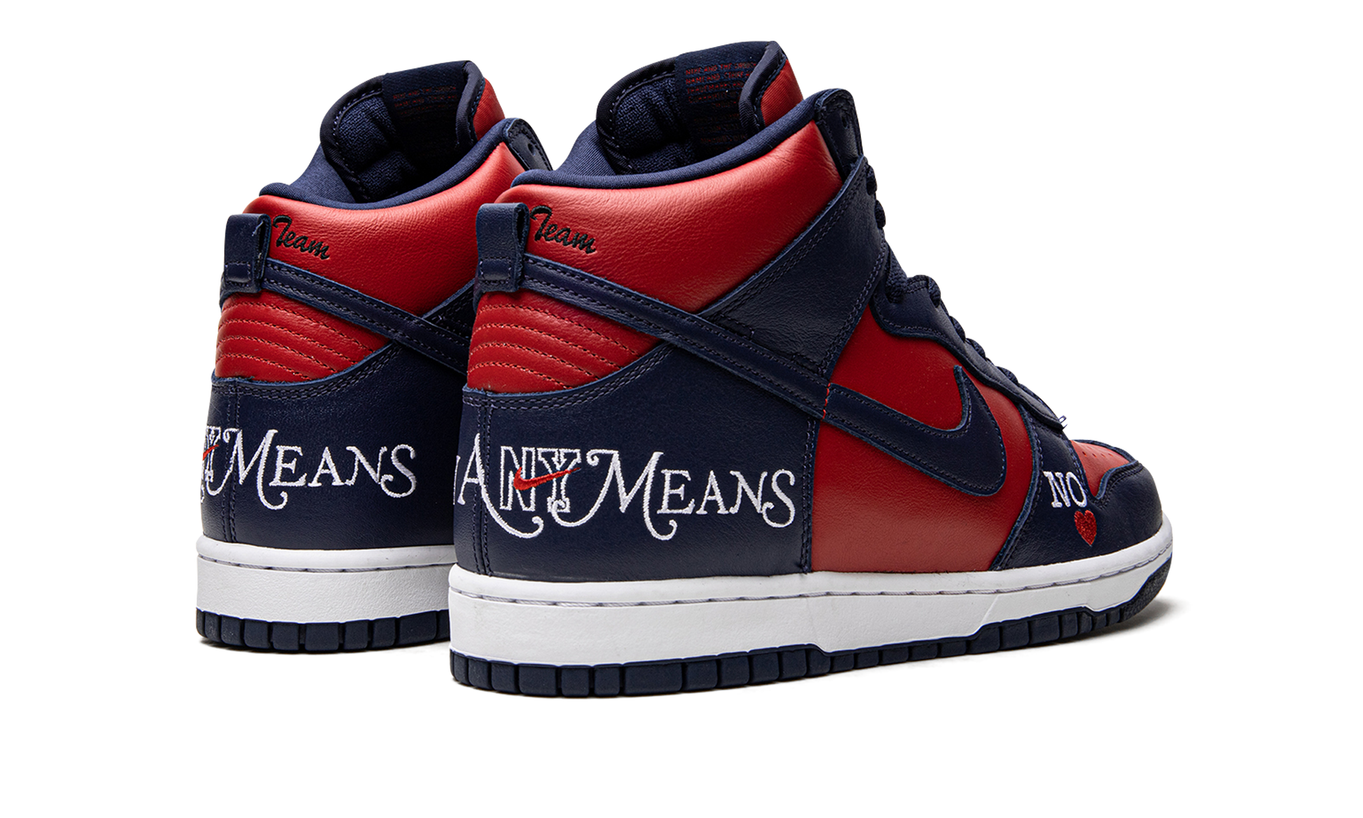 Sb Dunk High "supreme - By Any Means - Navy/red" - 3