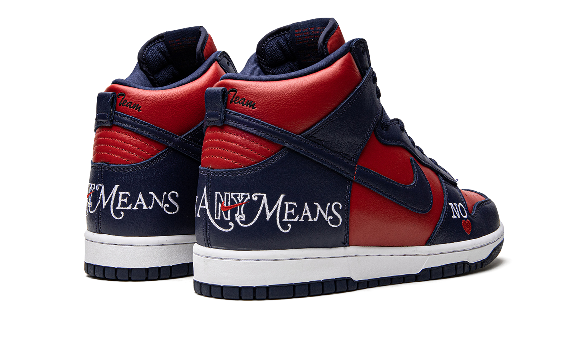 Sb Dunk High "supreme - By Any Means - Navy/red" - 3