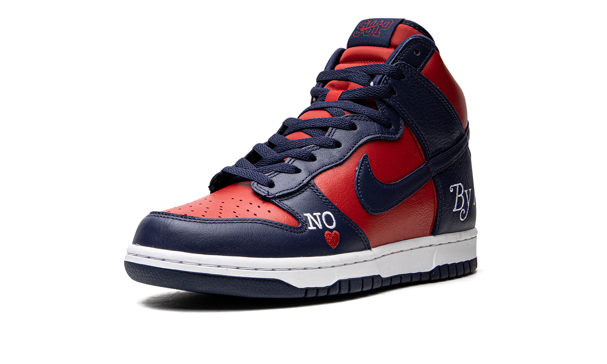 Sb Dunk High "supreme - By Any Means - Navy/red" - 4