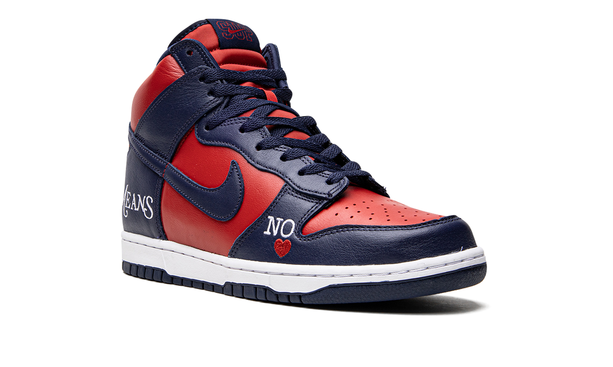 Sb Dunk High "supreme - By Any Means - Navy/red" - 7
