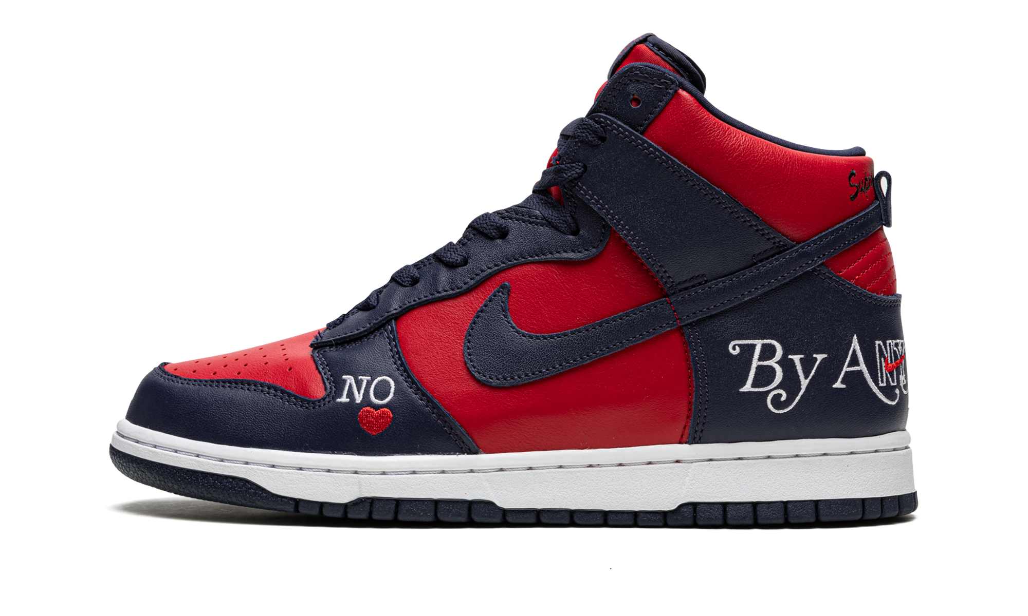 Sb Dunk High "supreme - By Any Means - Navy/red" - 8