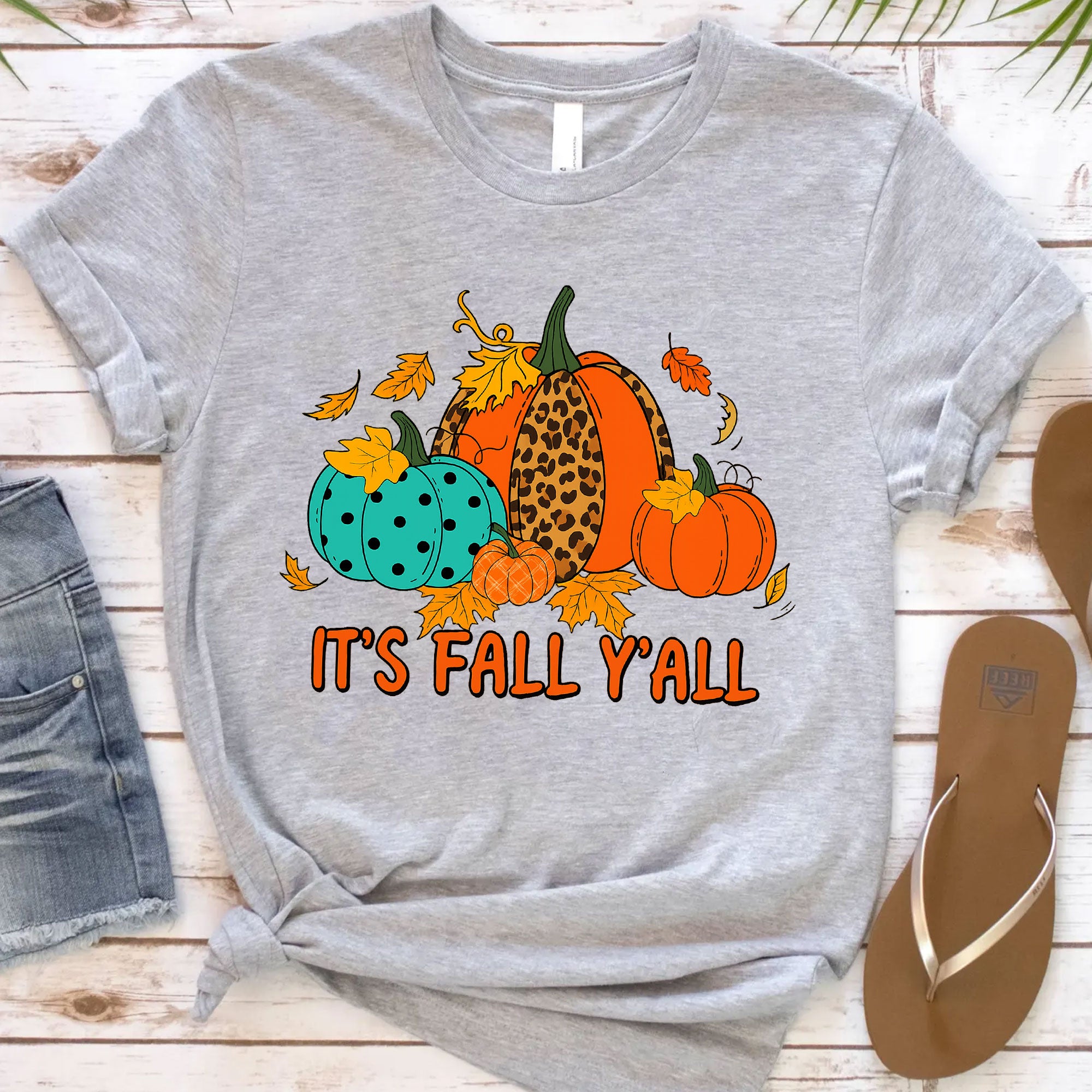 Stylish Thanksgiving Shirt - It's Fall Y'all Pumpkin Graphic Tee | Perfect Fall Outfit for Women - Cozy Autumn Vibes Apparel
 - 12