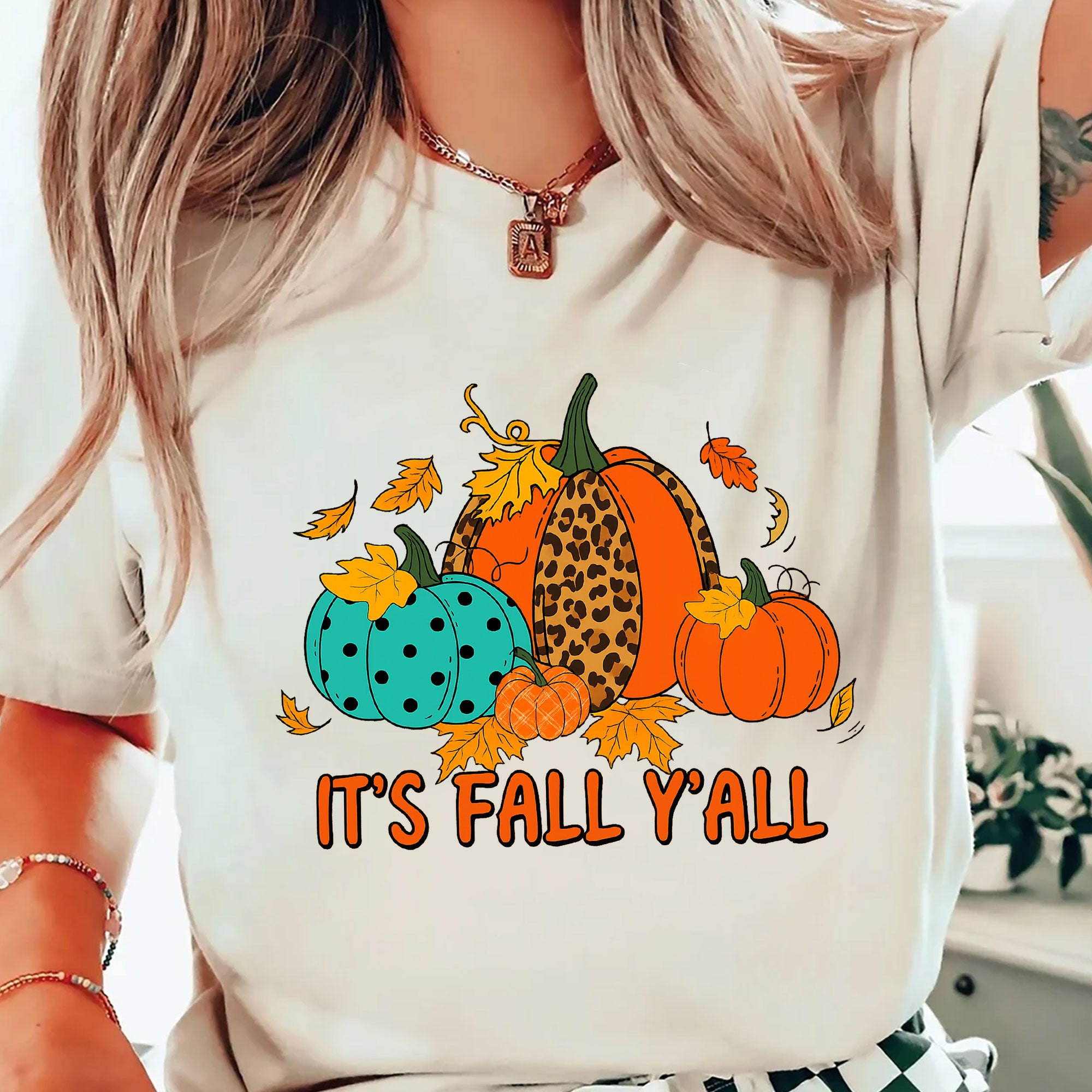 Stylish Thanksgiving Shirt - It's Fall Y'all Pumpkin Graphic Tee | Perfect Fall Outfit for Women - Cozy Autumn Vibes Apparel
 - 2