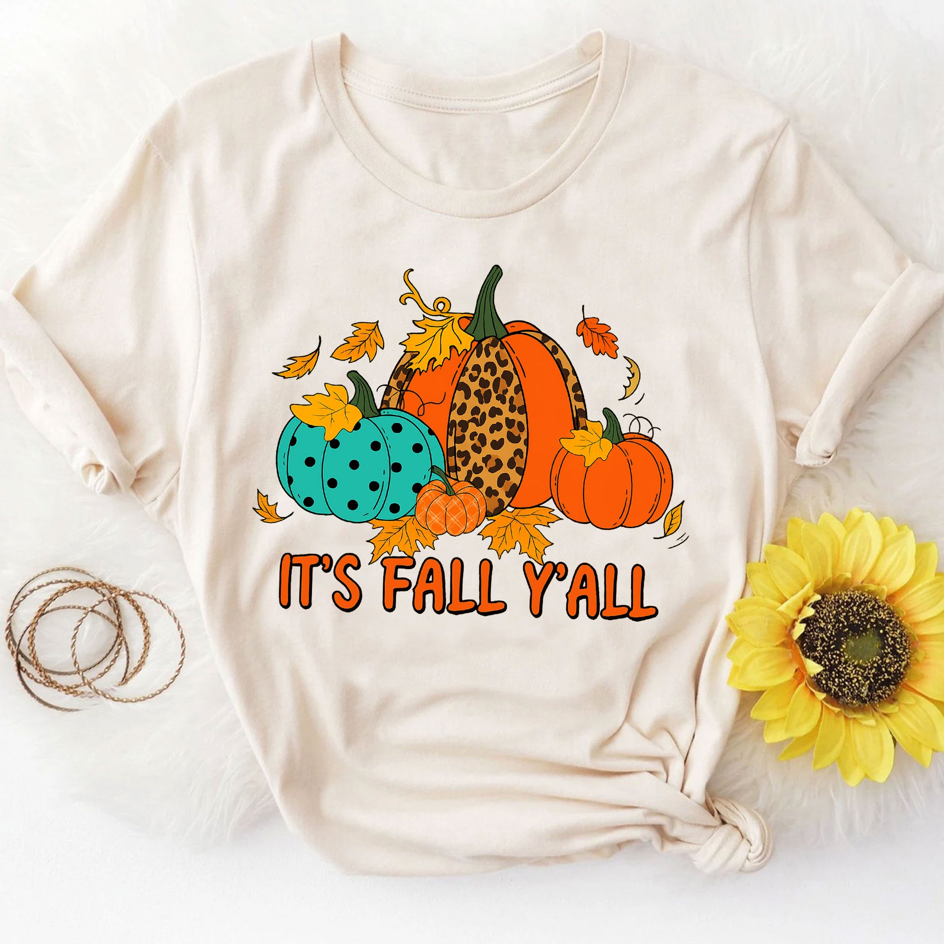 Stylish Thanksgiving Shirt - It's Fall Y'all Pumpkin Graphic Tee | Perfect Fall Outfit for Women - Cozy Autumn Vibes Apparel
 - 8