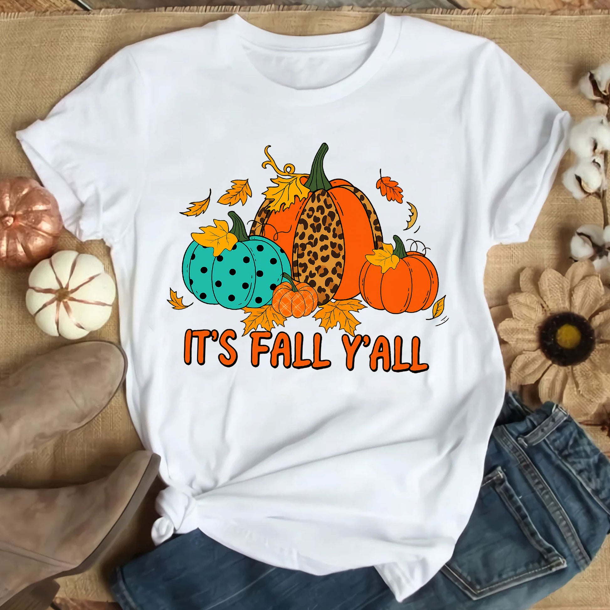 Stylish Thanksgiving Shirt - It's Fall Y'all Pumpkin Graphic Tee | Perfect Fall Outfit for Women - Cozy Autumn Vibes Apparel
 - 9