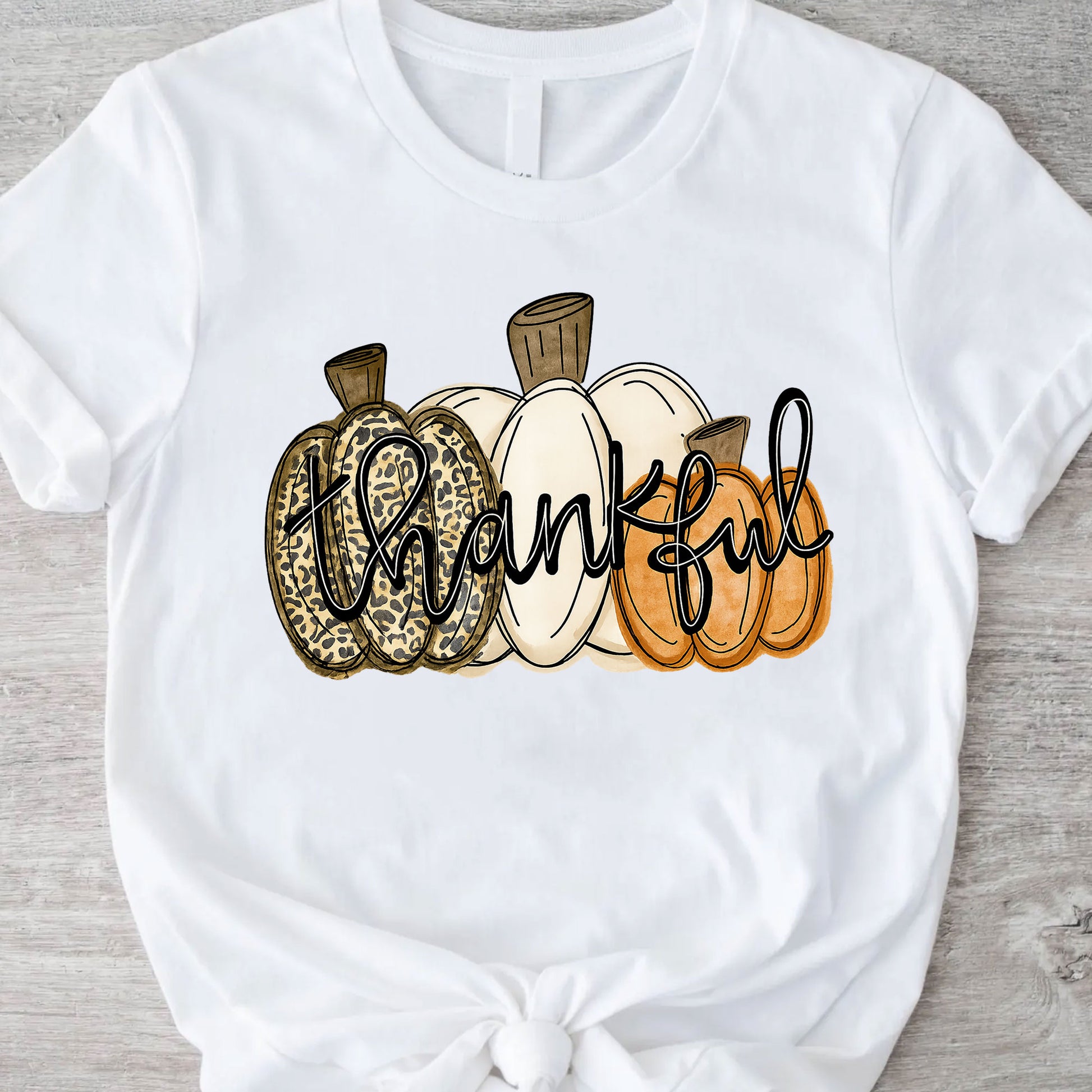 Thankful Pumpkin Graphic Tee for Women - Cute Fall Thanksgiving Shirt with Stylish Design for Holiday Celebrations and Family Gatherings
 - 11