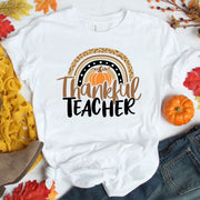 Thankful Teacher Thanksgiving Shirt - Cute Fall Graphic Tee for Educators, Perfect for Thanksgiving Celebrations and Gifts
 - 1