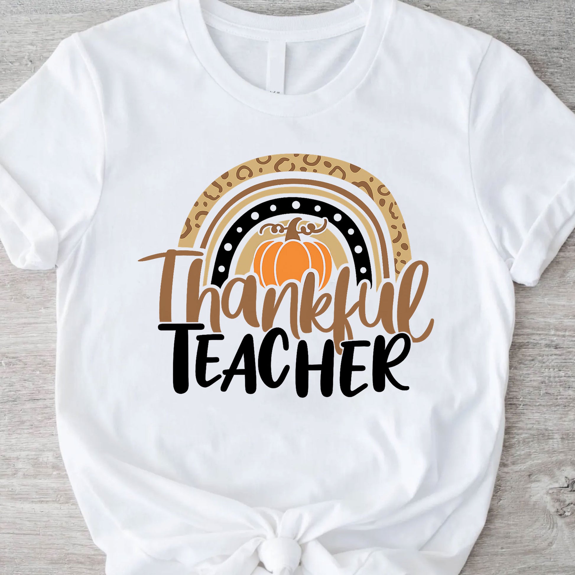 Thankful Teacher Thanksgiving Shirt - Cute Fall Graphic Tee for Educators, Perfect for Thanksgiving Celebrations and Gifts
 - 11