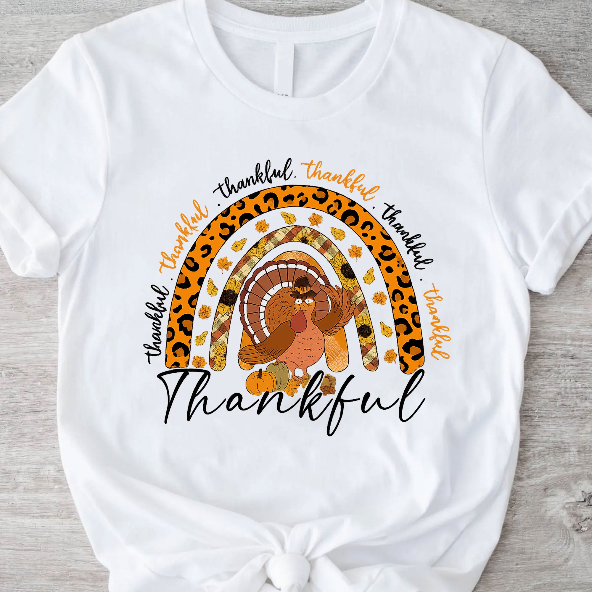 Thankful Thanksgiving Shirt for Women - Cute Turkey Design with Fall Colors, Perfect for Family Gatherings and Holiday Celebrations
 - 11